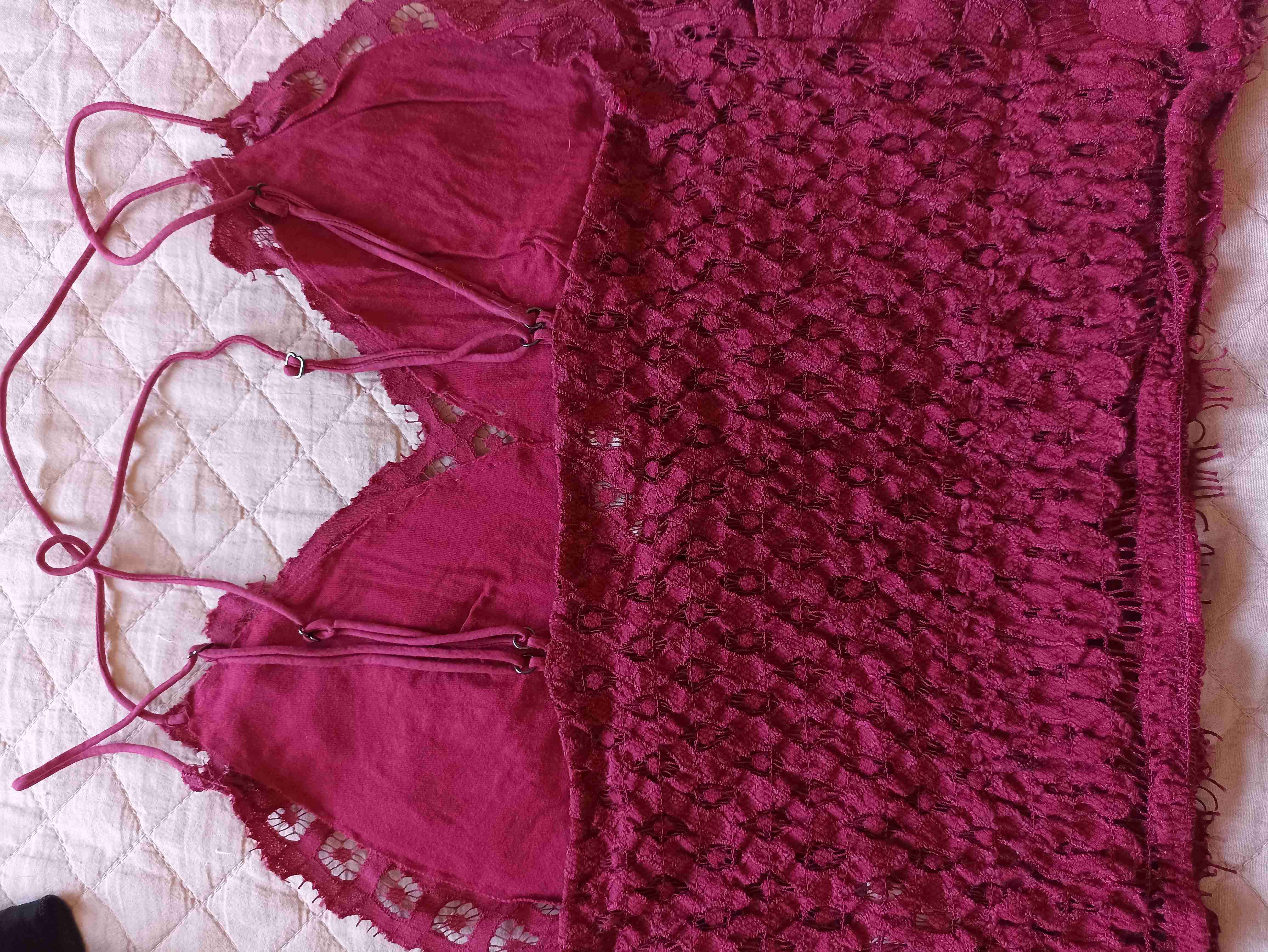 Top de encaje burdeos - miniatura 2