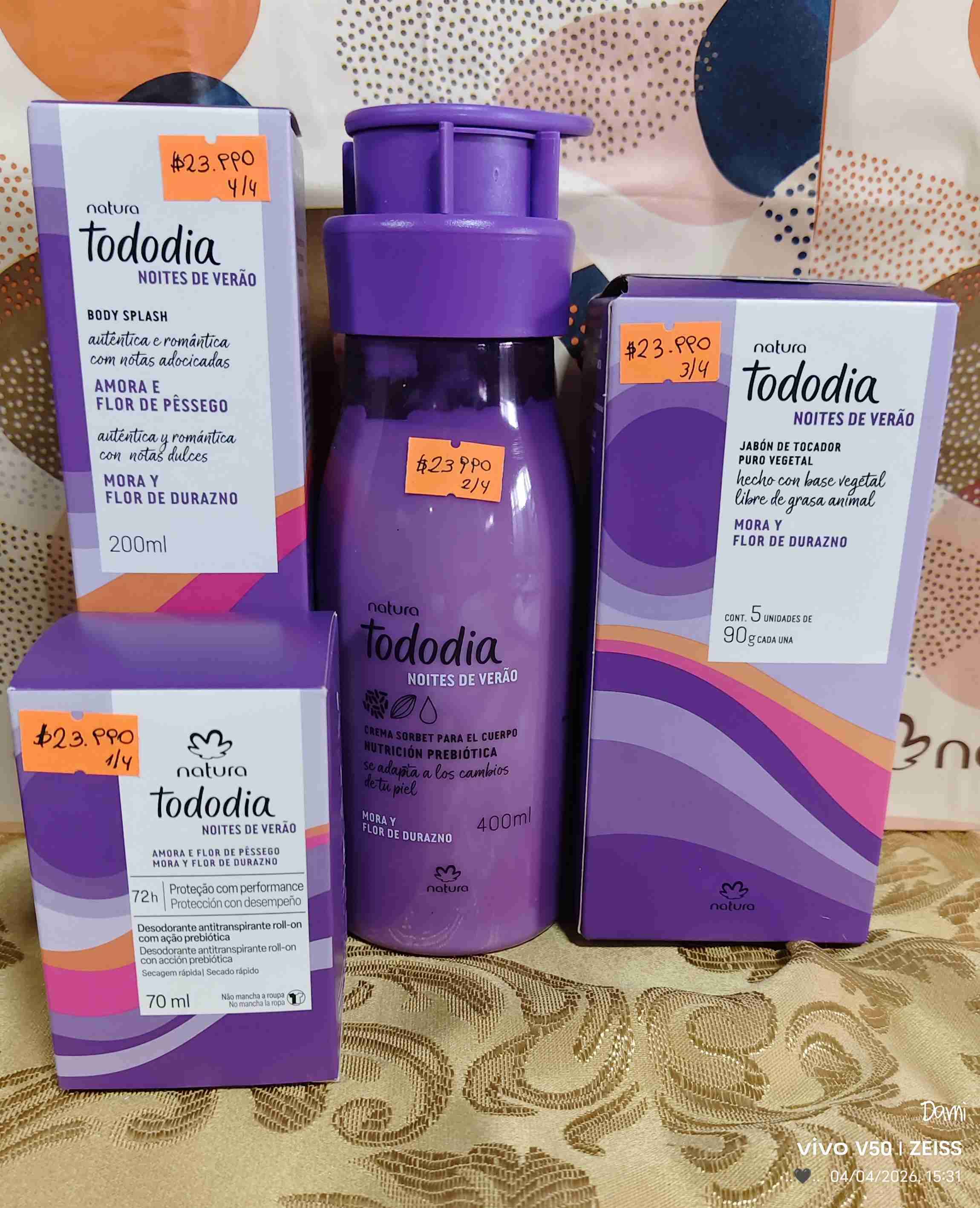 Set Natura Tododia Mora y Durazno