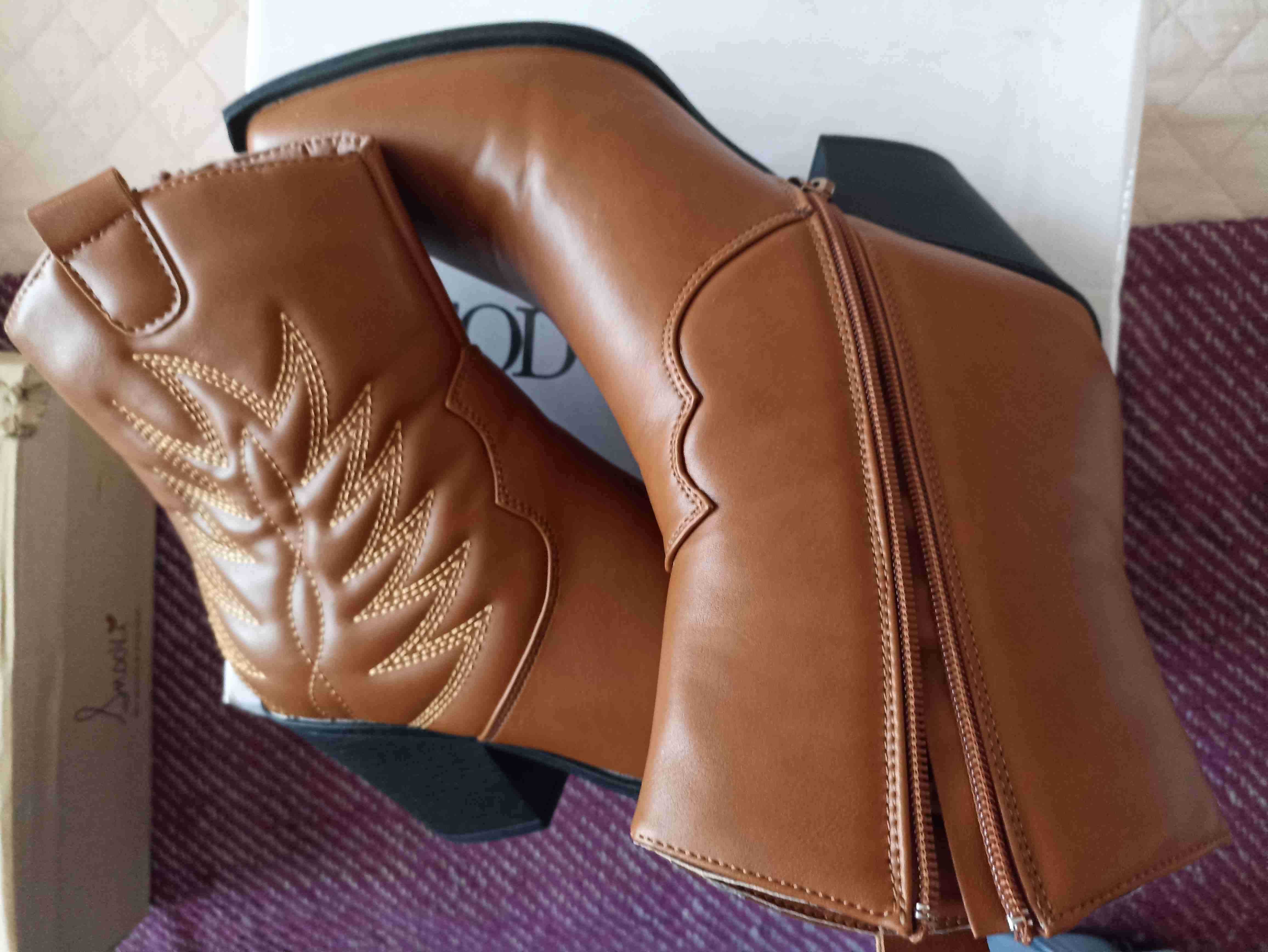 Botines vaqueros marrones - miniatura 1