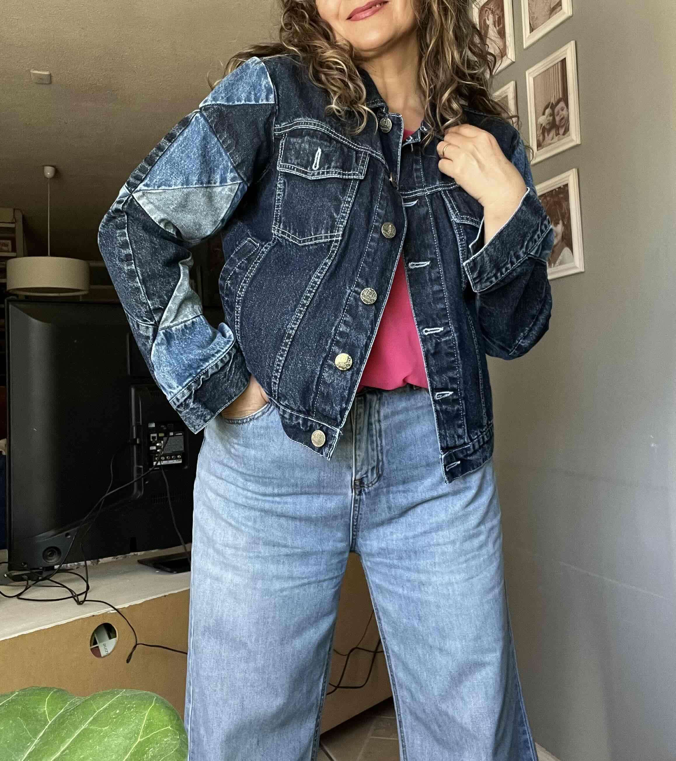 Chaqueta de mezclilla con diseño - miniatura 1