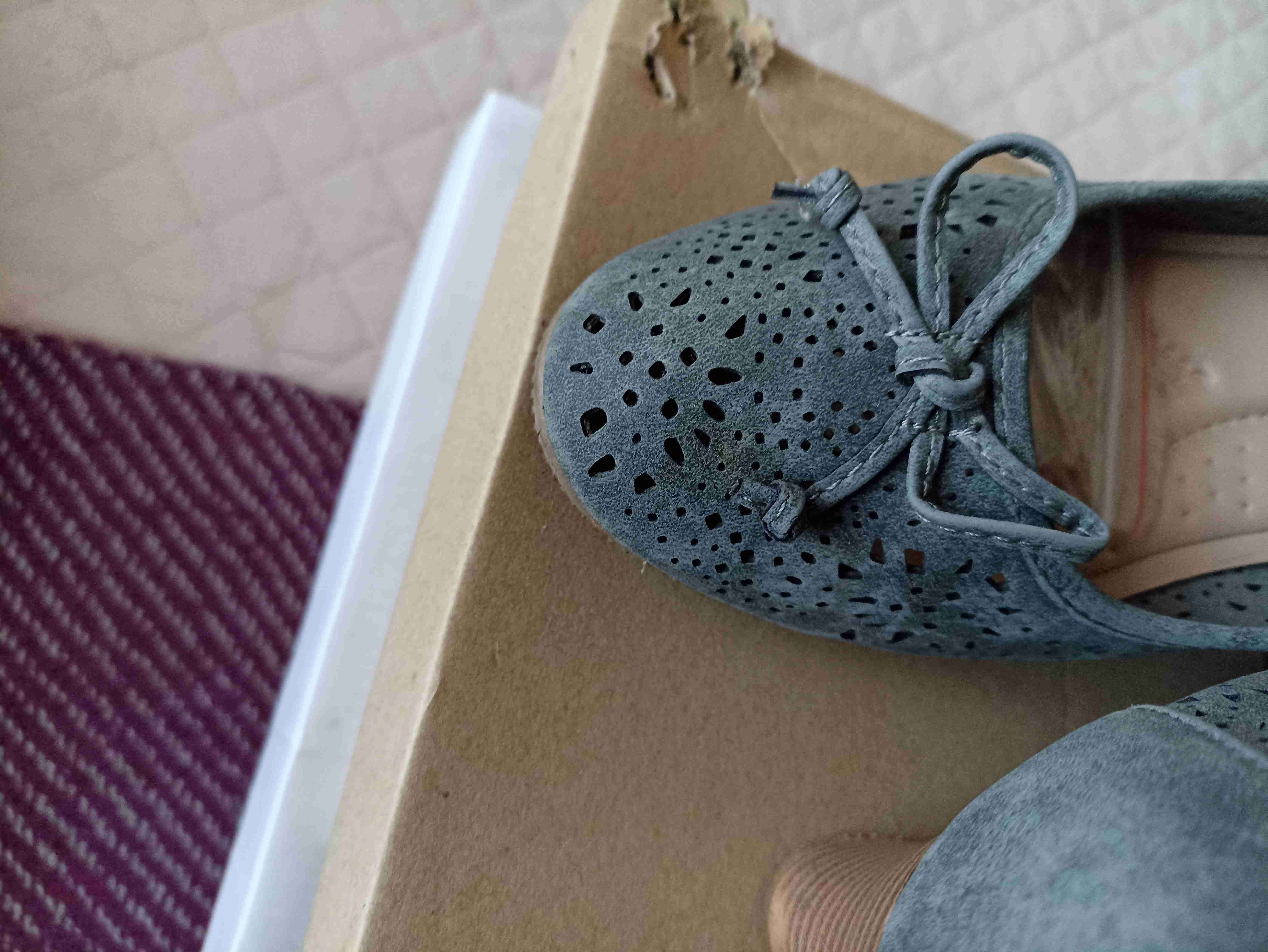 Zapatos de taco azul grisáceo - 4