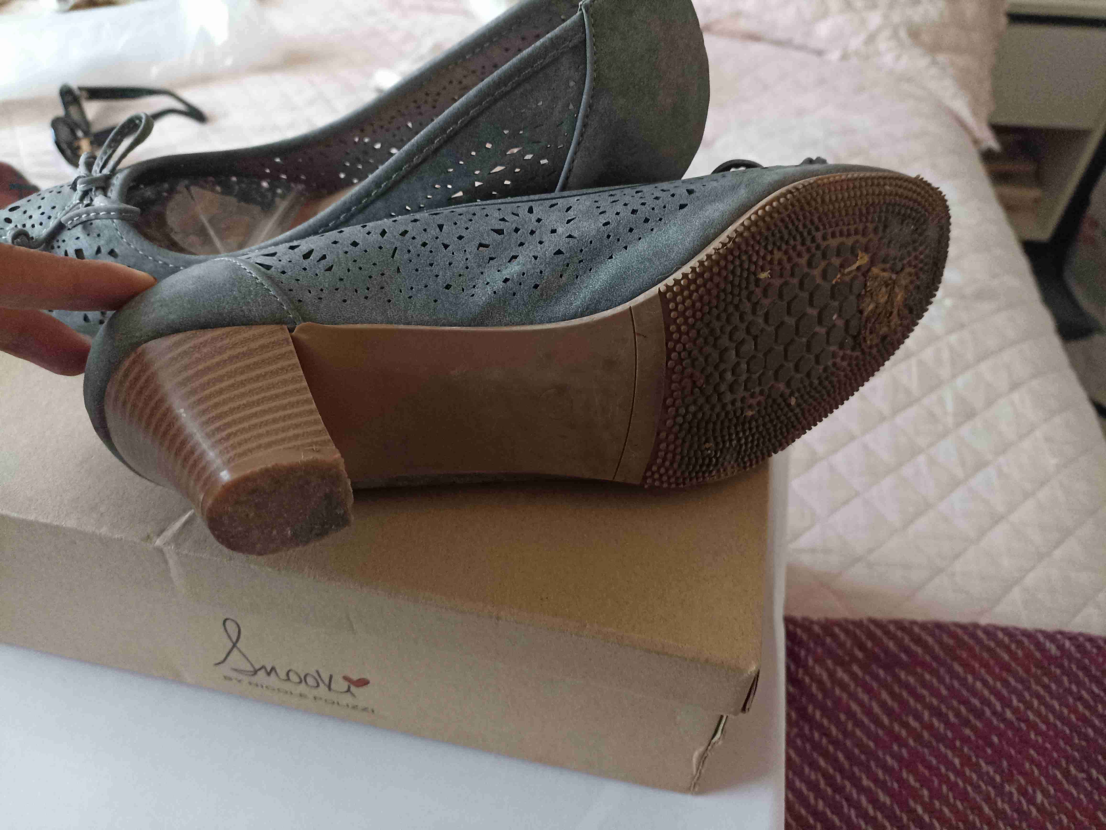 Zapatos de taco azul grisáceo - 6