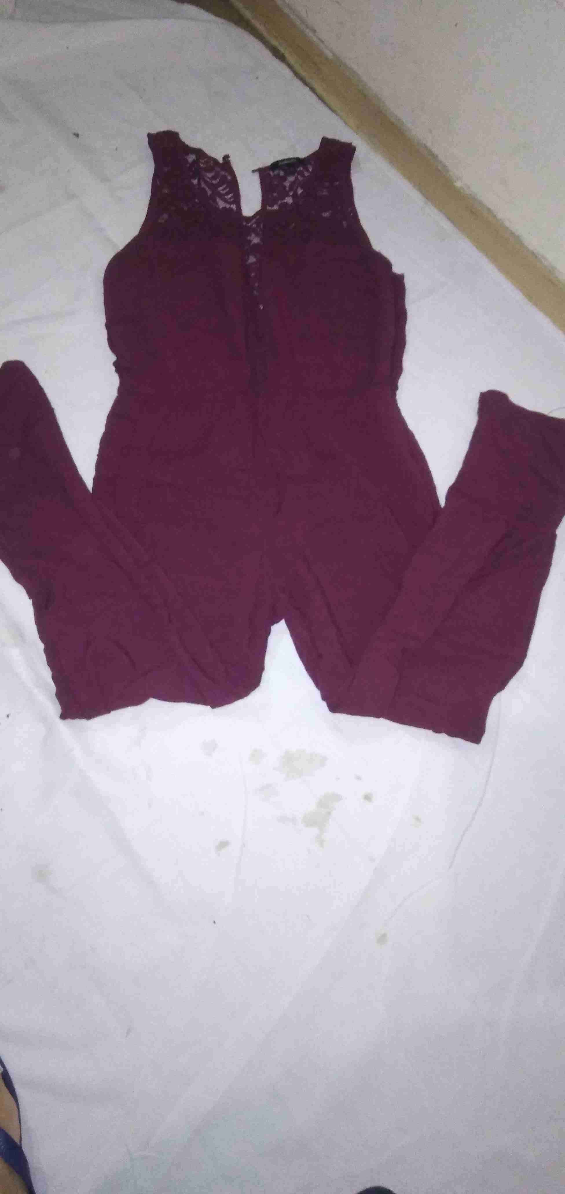 Enterito burdeos de encaje - miniatura 1