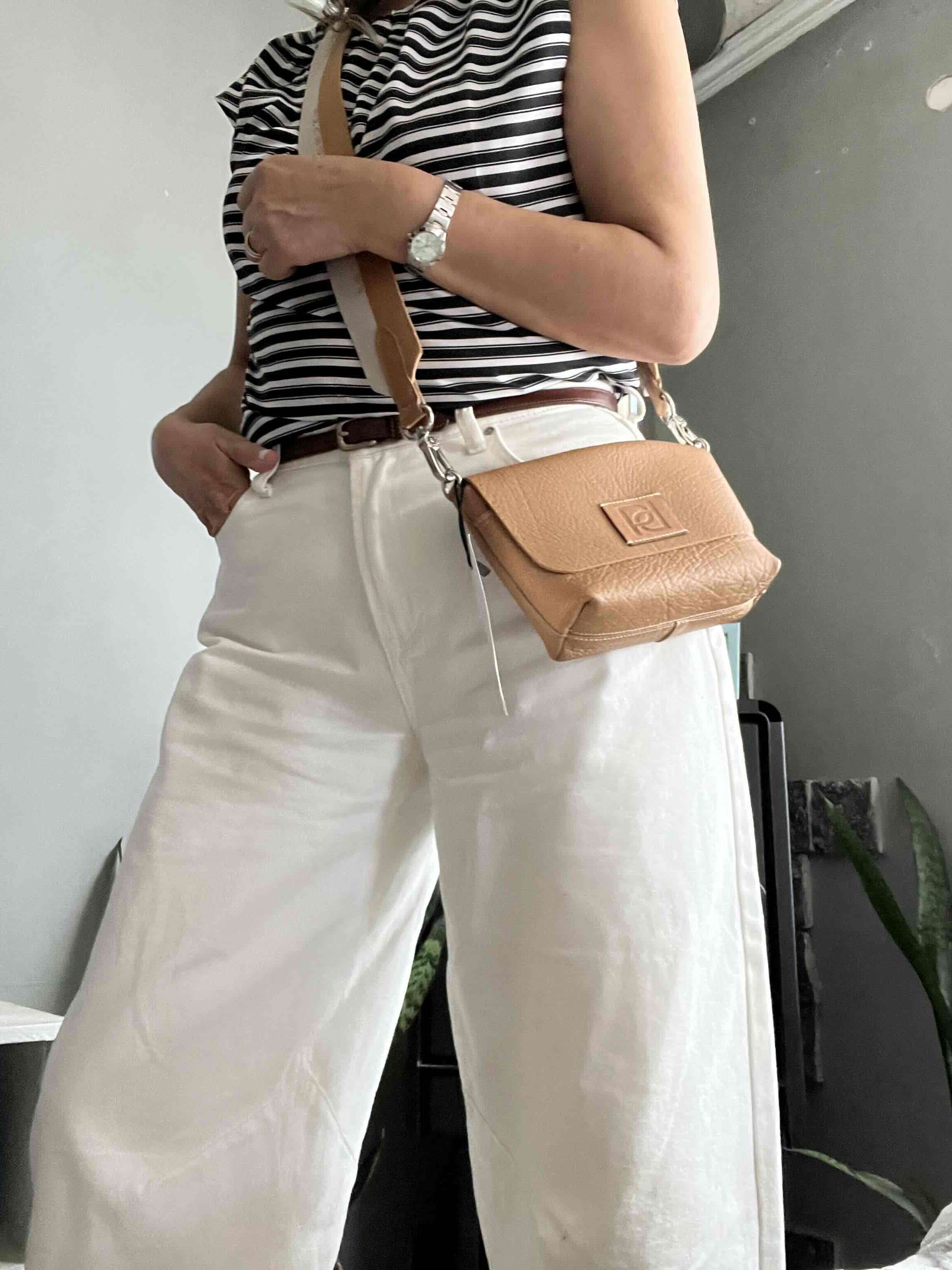 Cartera Prüne cuero beige - miniatura 2