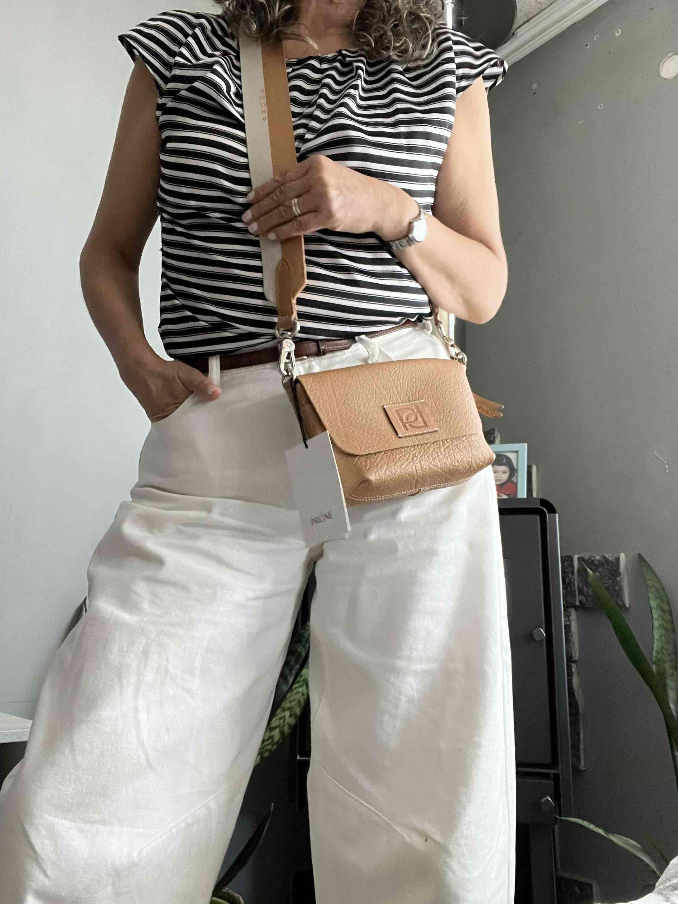 Cartera Prüne cuero beige - miniatura 4