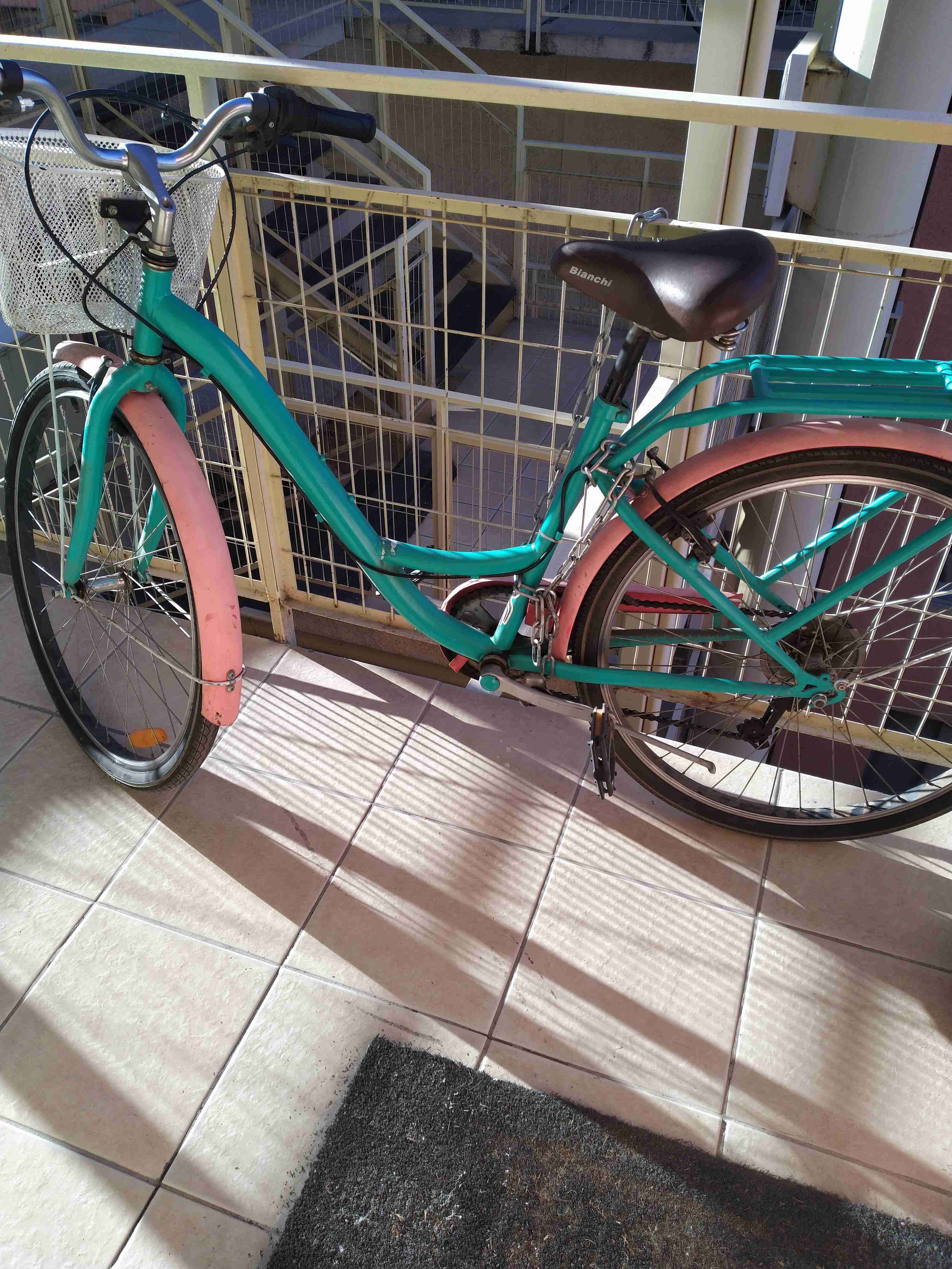 Bicicleta con canasto color verde aro 26 - 6