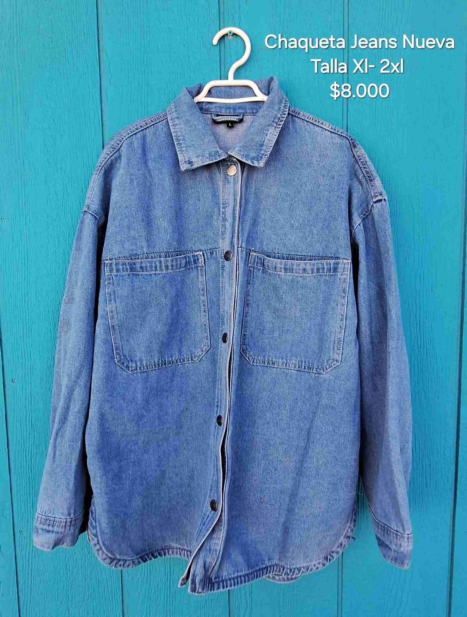 Chaqueta de jeans azul - miniatura 1