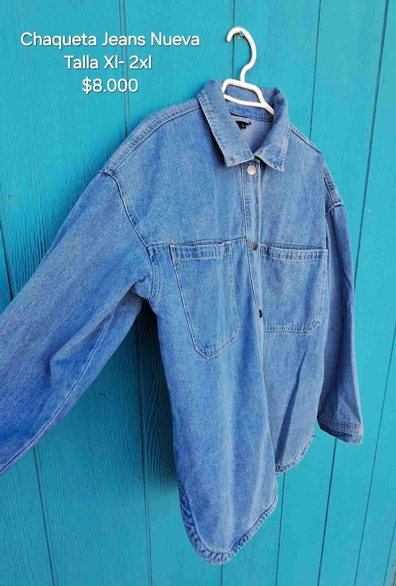 Chaqueta de jeans azul - miniatura 2