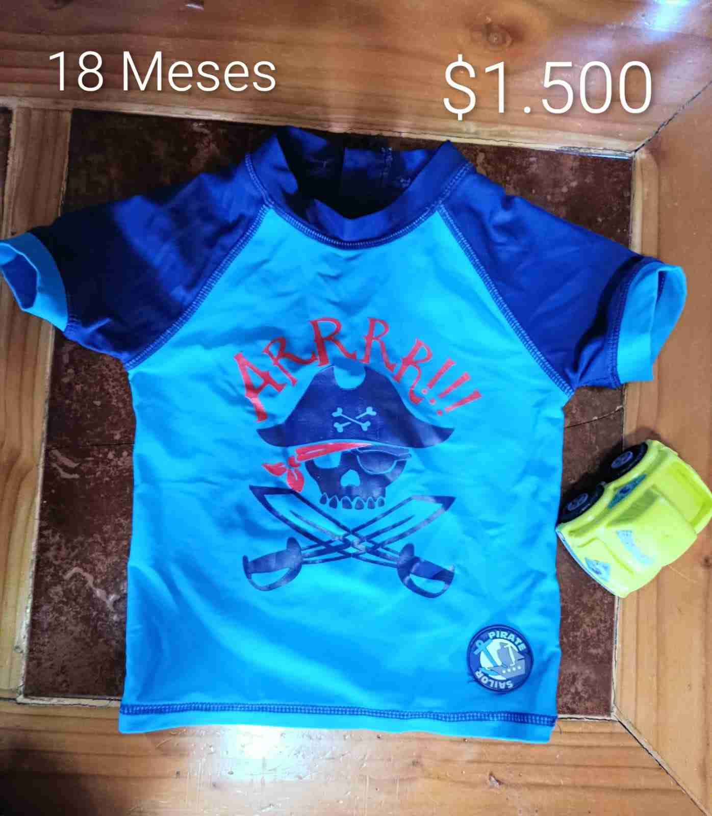 Polera infantil tiburón azul - 2