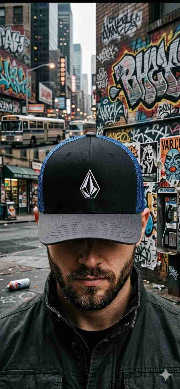 Gorra negra y azul Volcom - miniatura 2