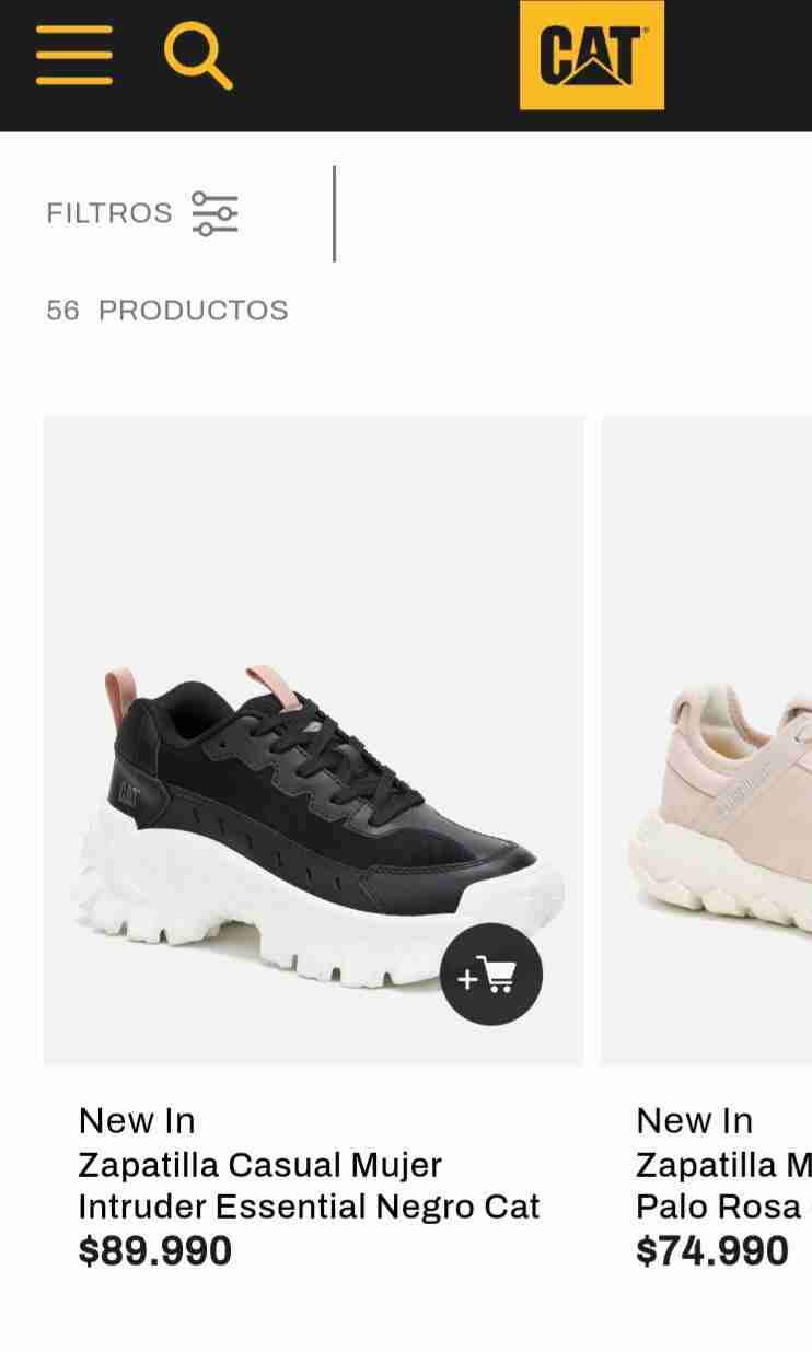 Zapatillas negras CAT nuevas 35.5(mide 22.5cm) - 2