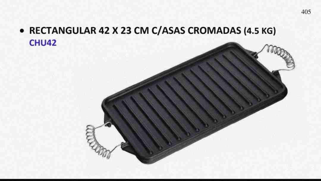 Parrilla rectangular cromada 42x23 cm