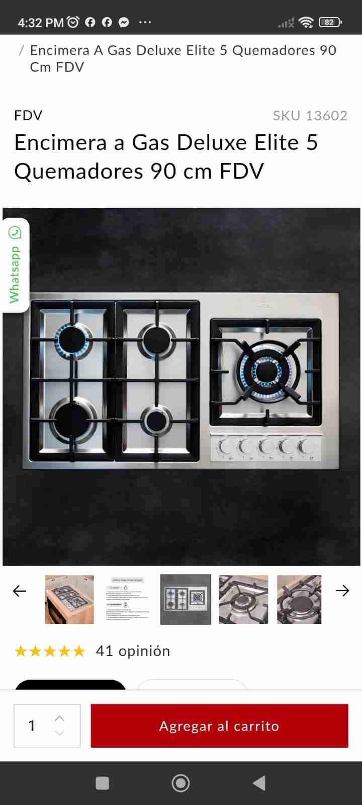 Encimera a gas 90 cm FDV - miniatura 3