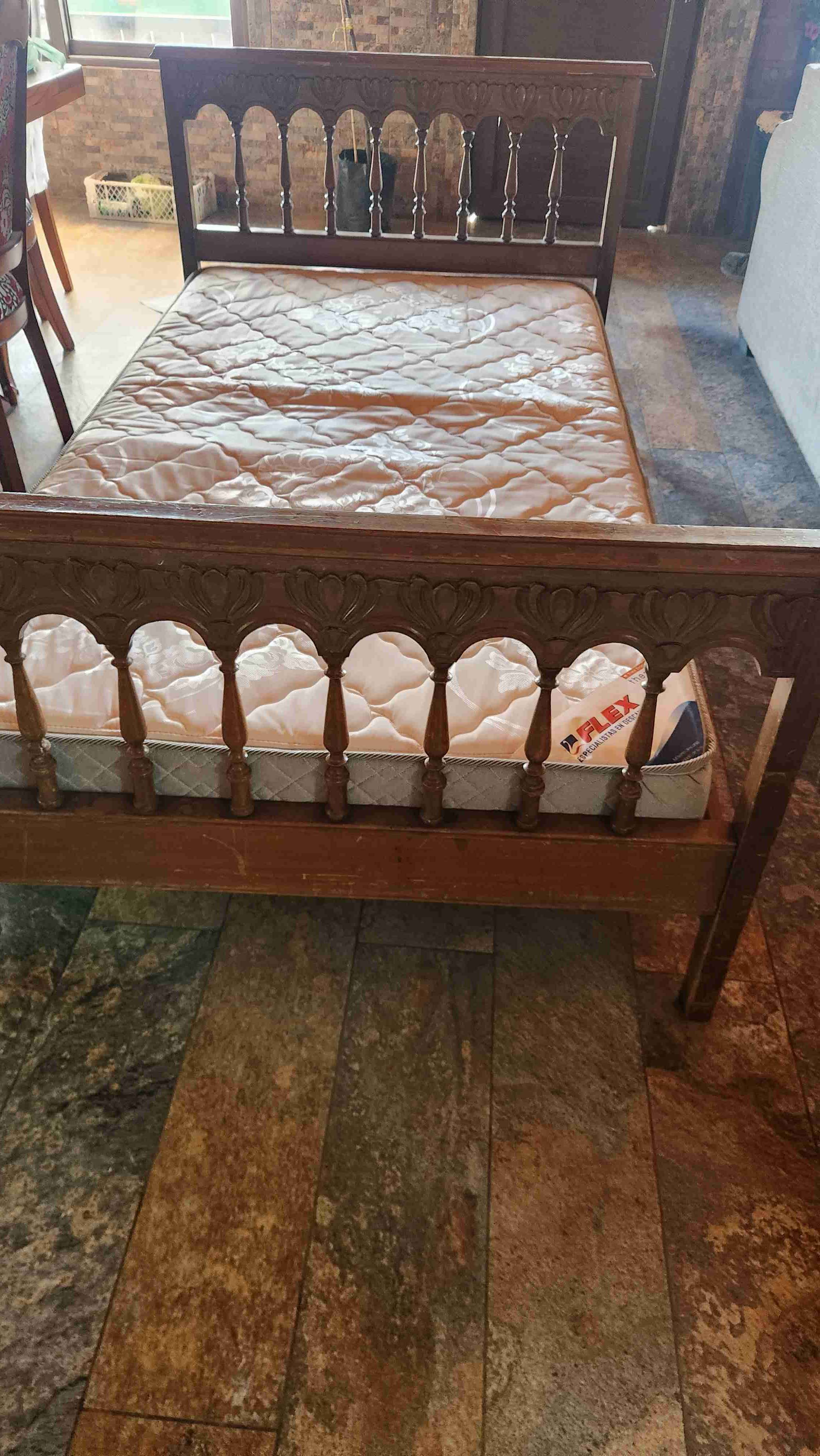 Cama vintage con colchón Flex - 1