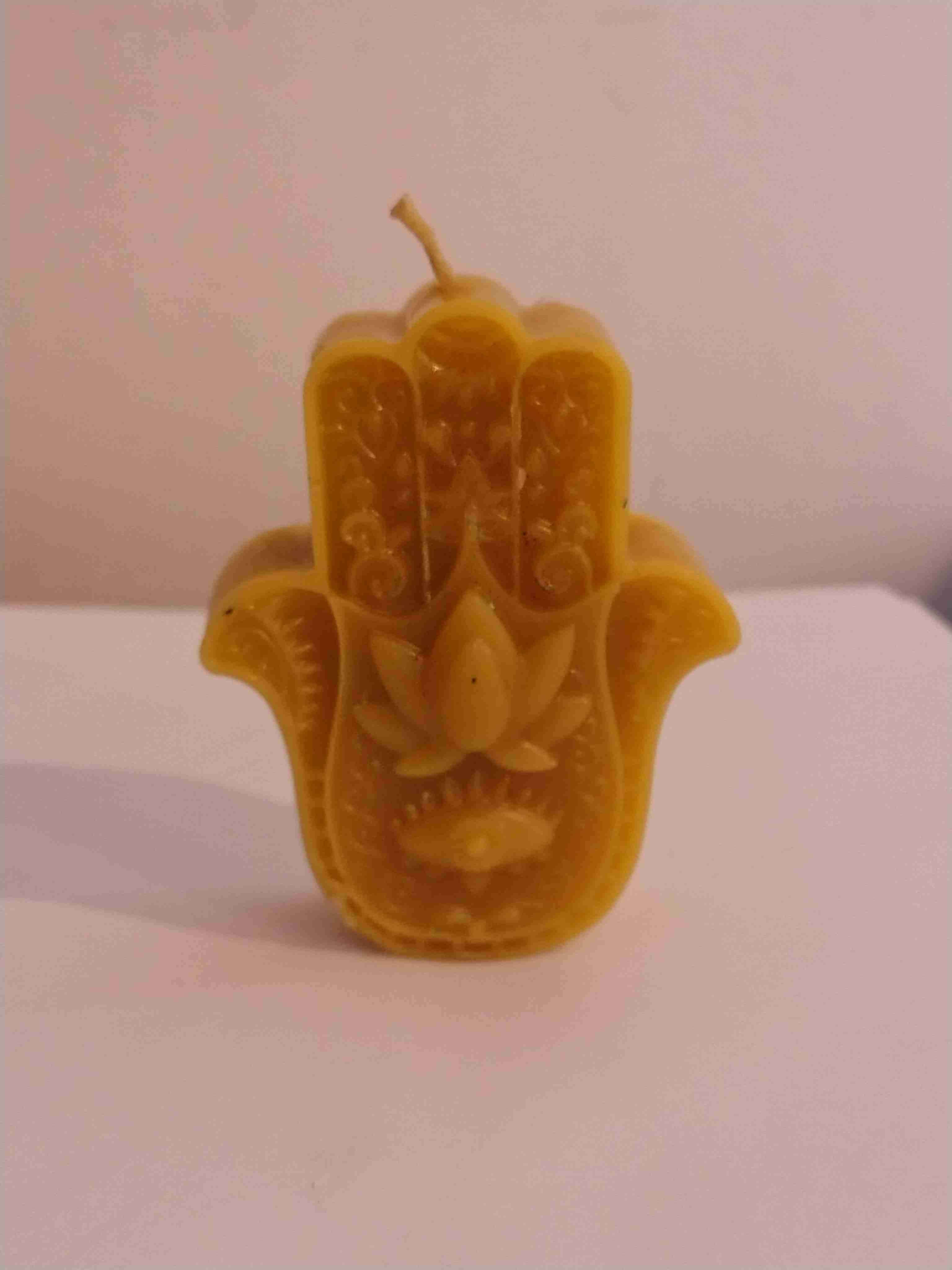 Velas Miel forma de mano de Fátima - 4