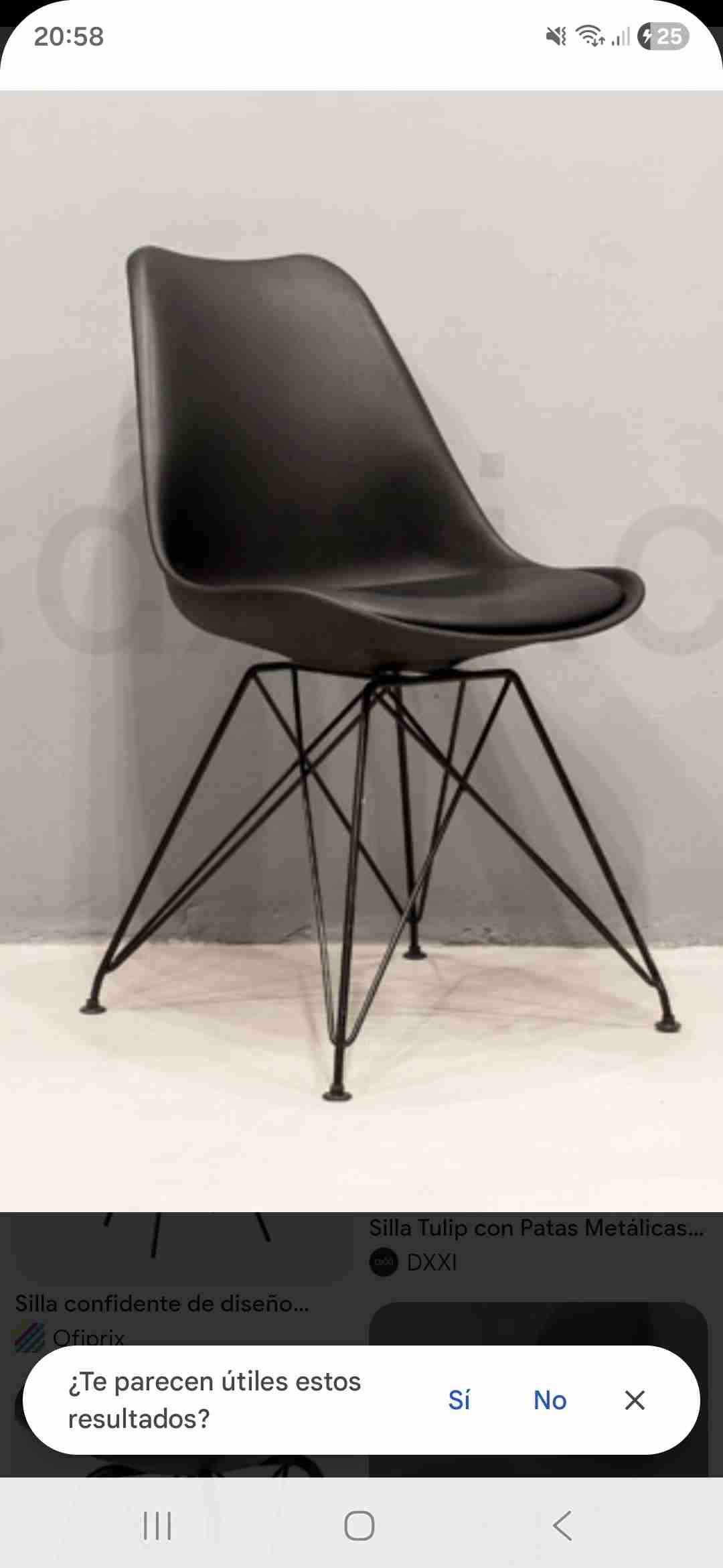 Juego de sillas negras modernas - 2