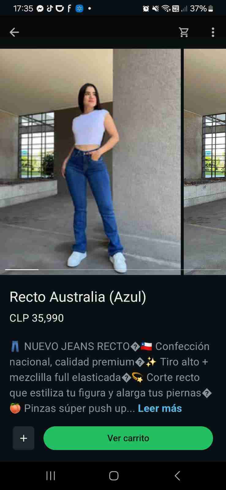 Jeans azul oscuro de mujer - miniatura 2