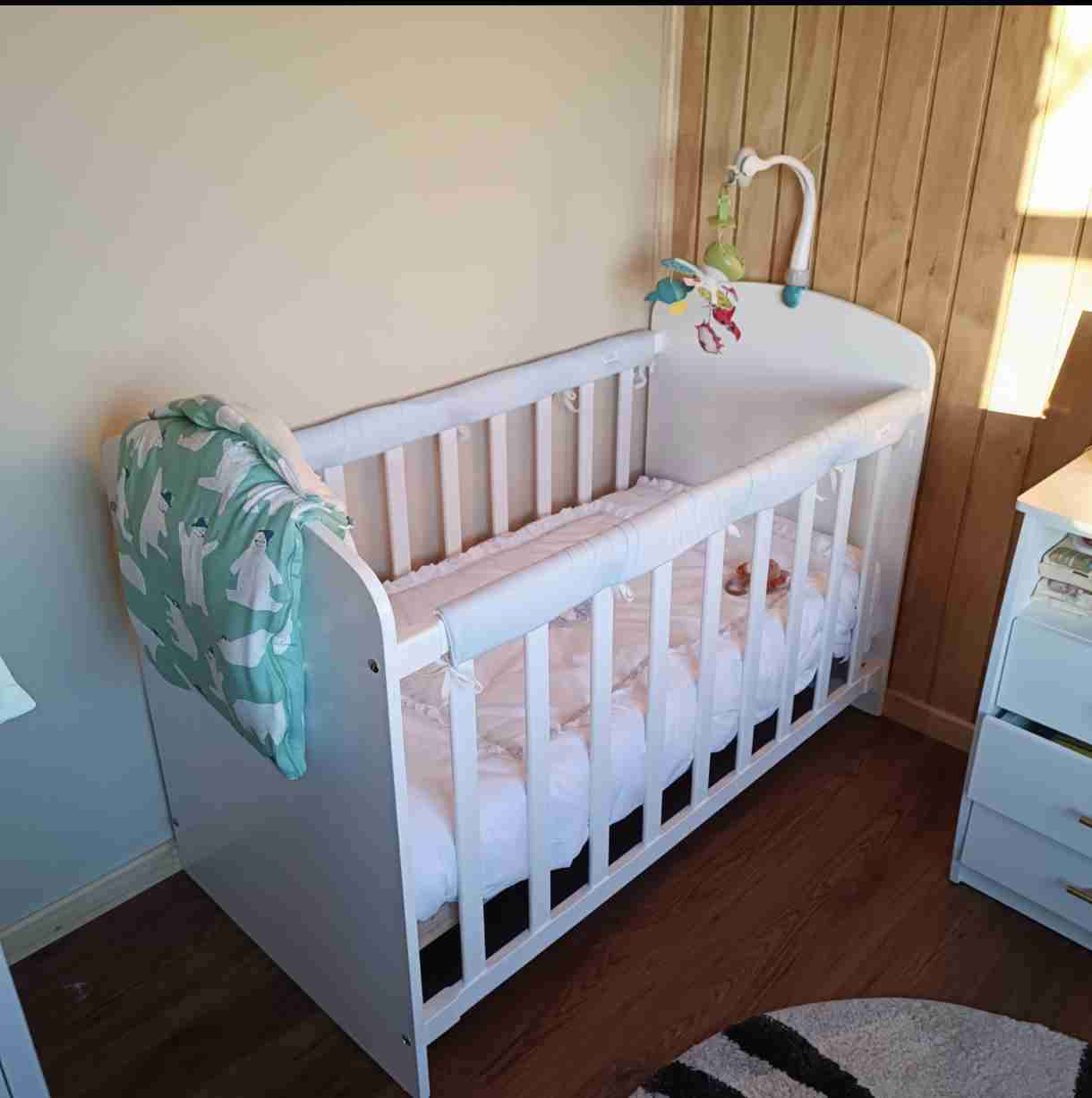 Cuna blanca con colchón Aristócrata - miniatura 4