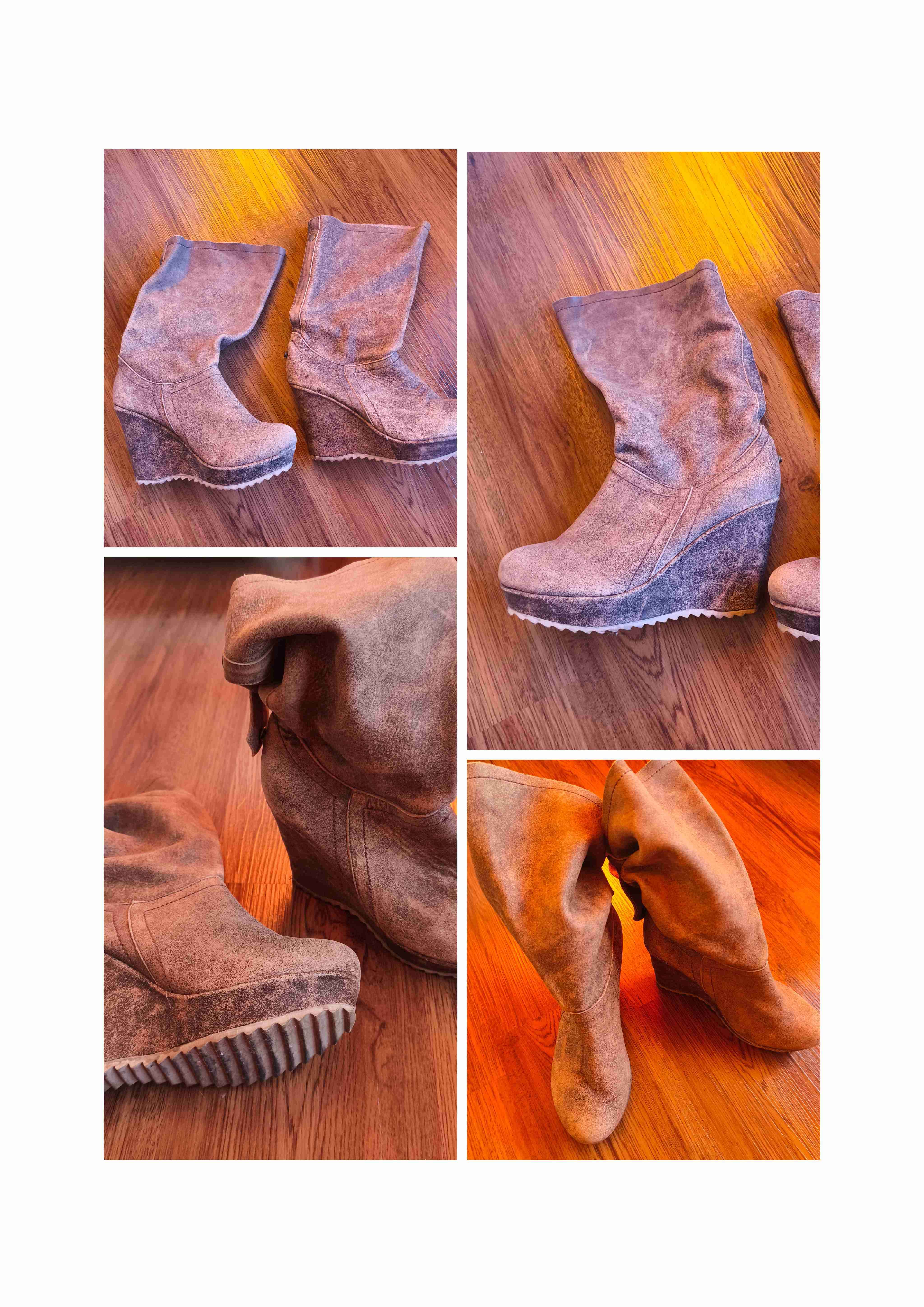 Botas de gamuza con plataforma - 1