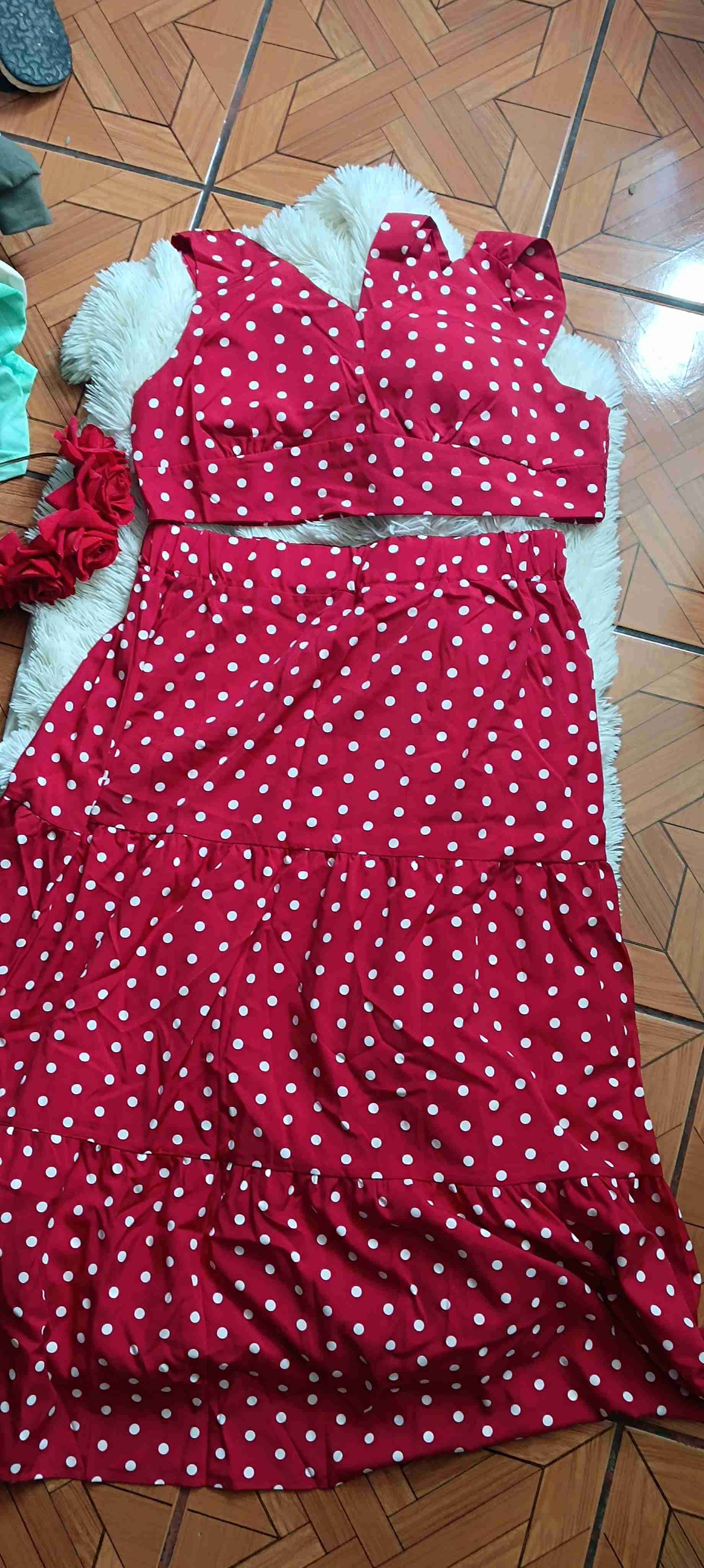 Conjunto rojo de lunares - miniatura 1