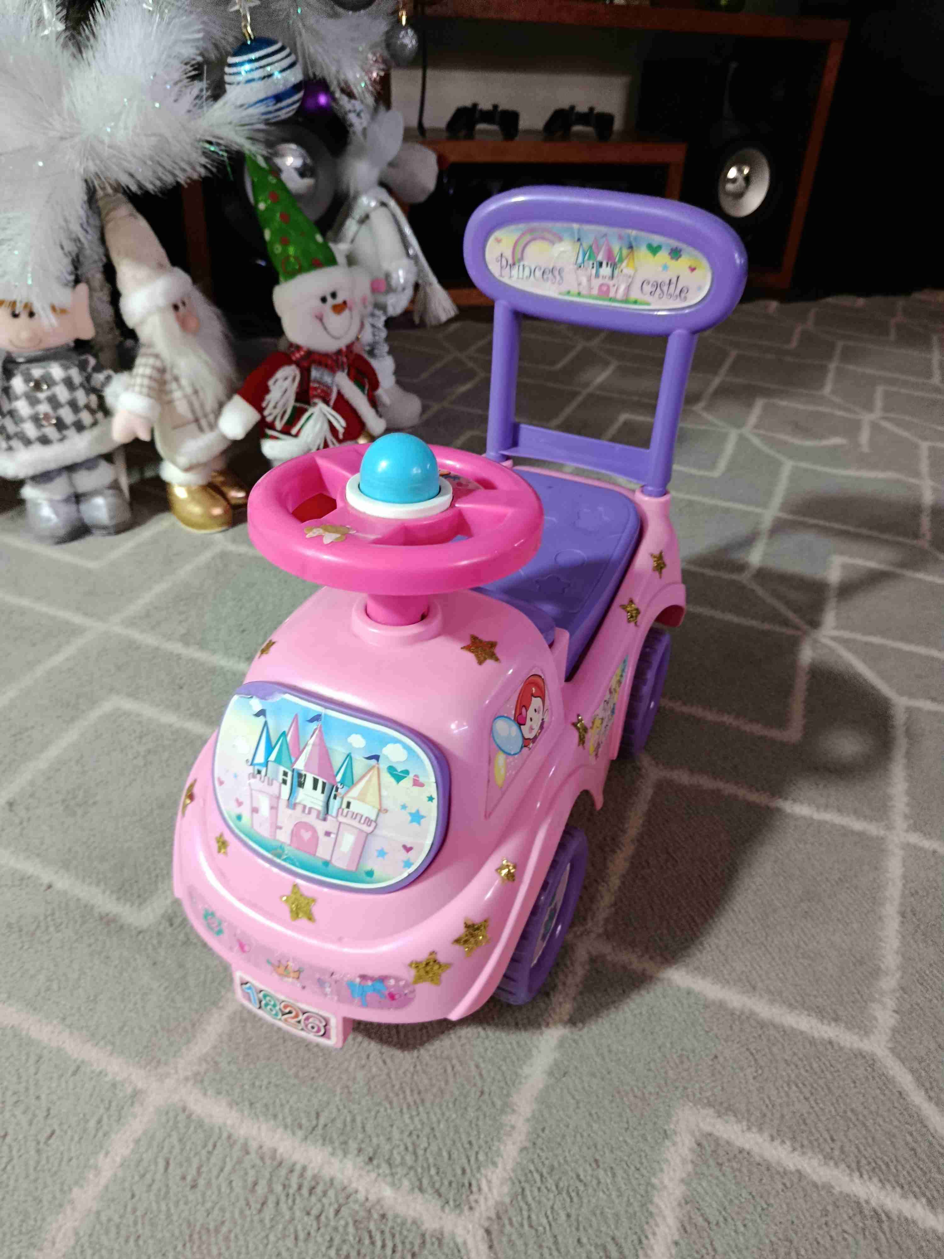 Auto correpasillos infantil rosa - 2