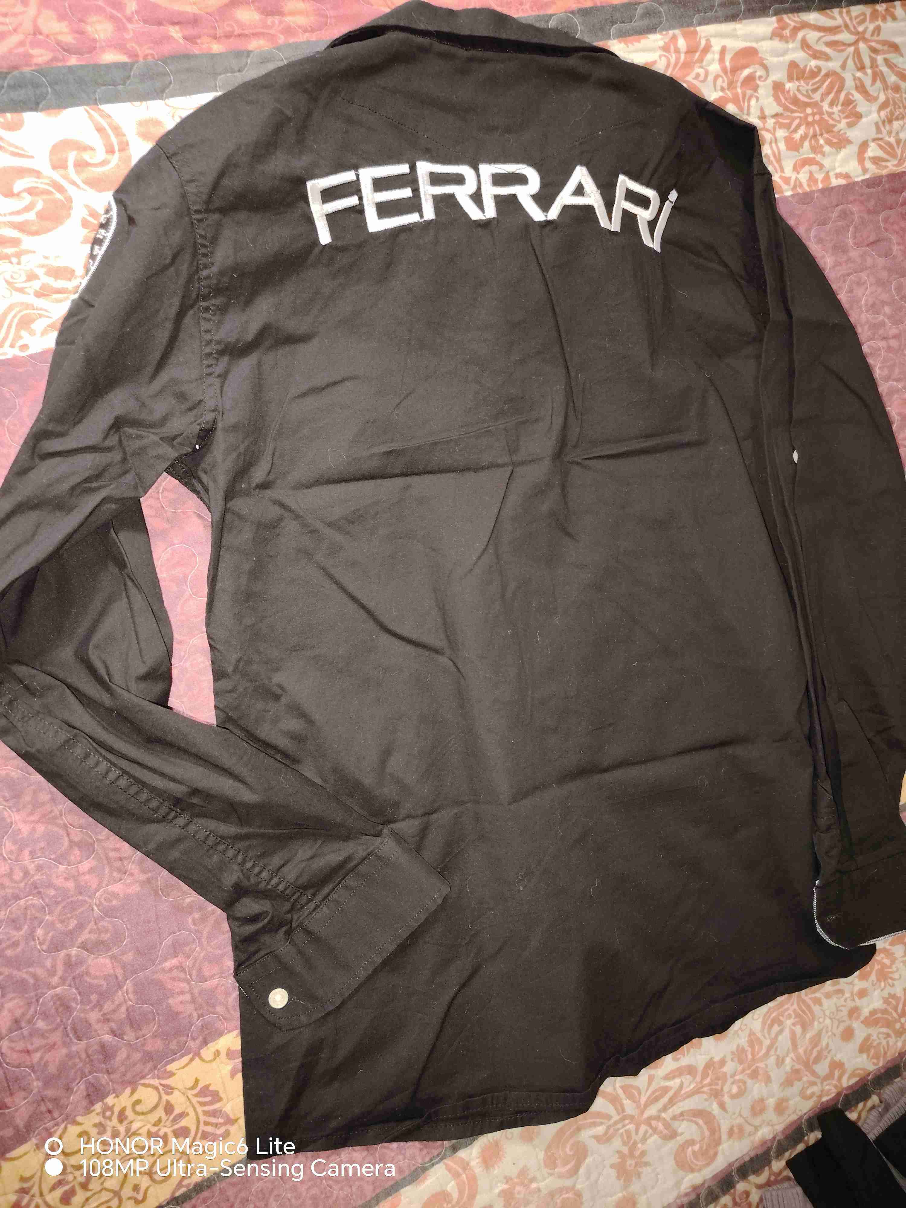 Camisa negra Ferrari Polo - miniatura 2
