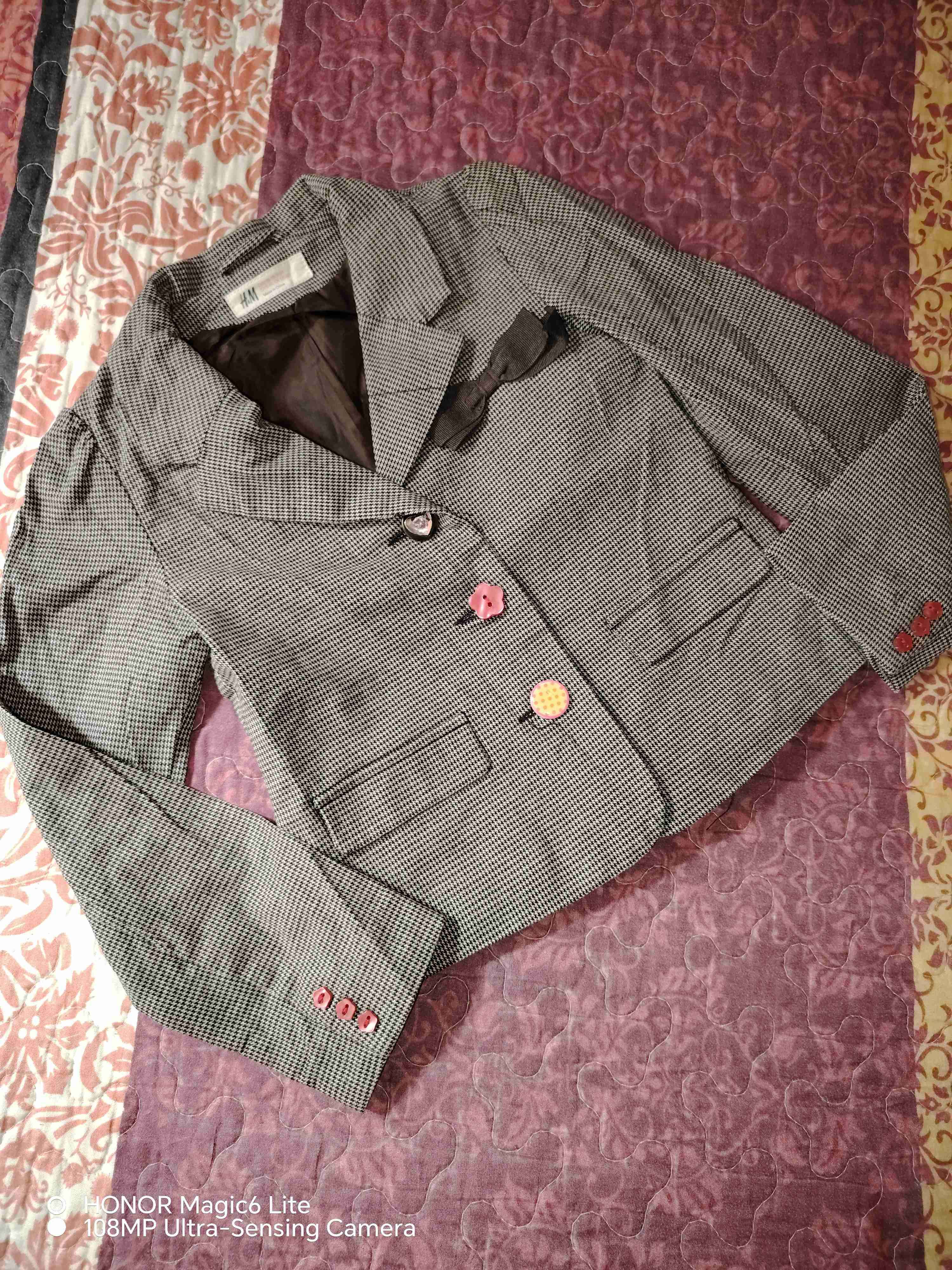 Blazer de cuadros con botones 5,6 años - miniatura 1