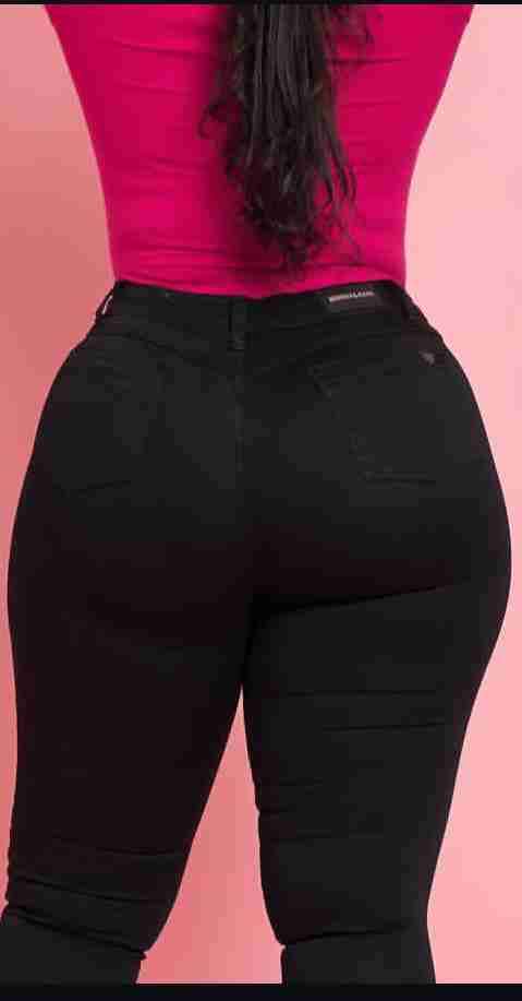 Jeans negro extralinda diseño trenzado - miniatura 3