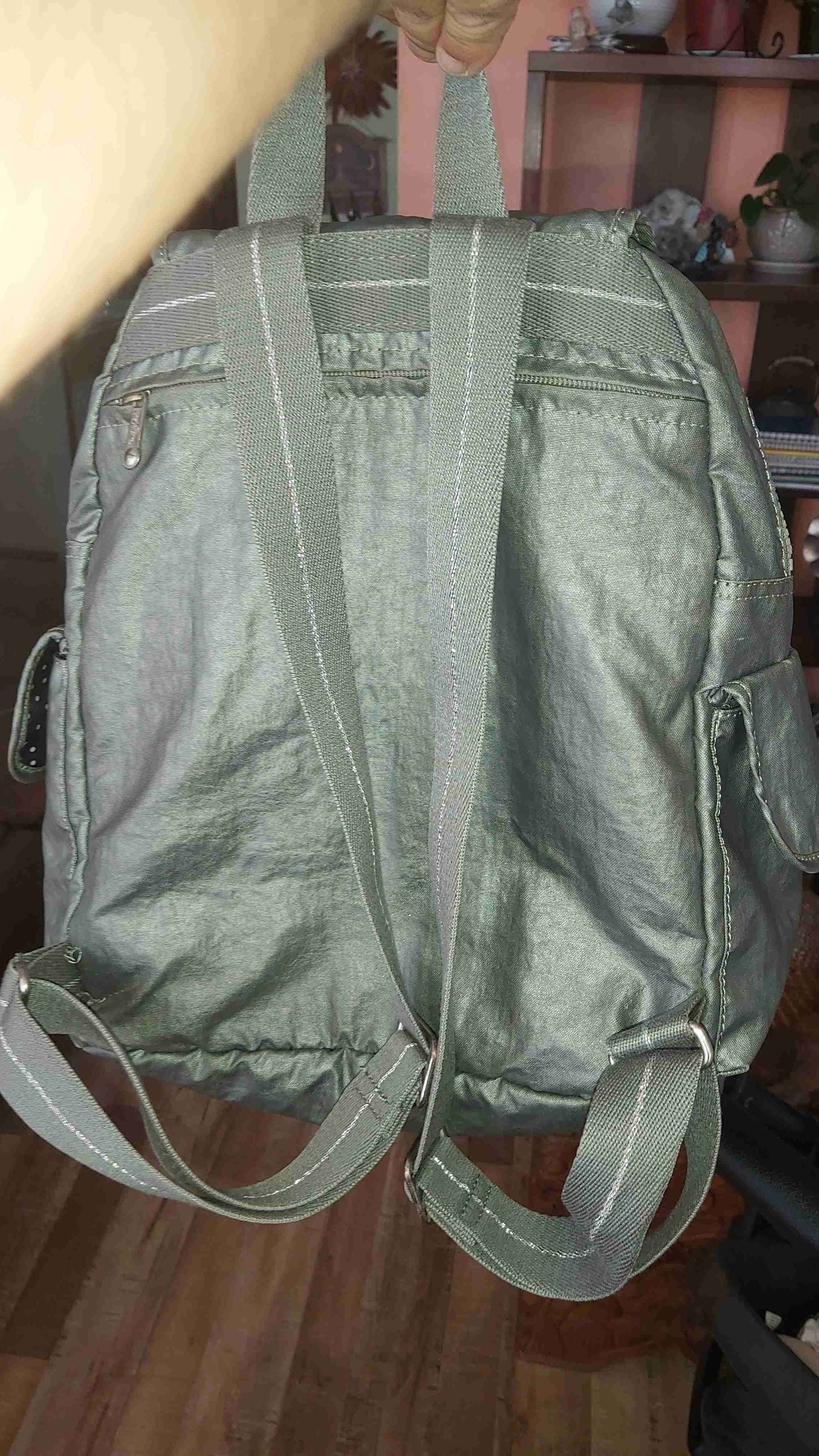 Mochila gris con bolsillo frontal kipling - miniatura 2