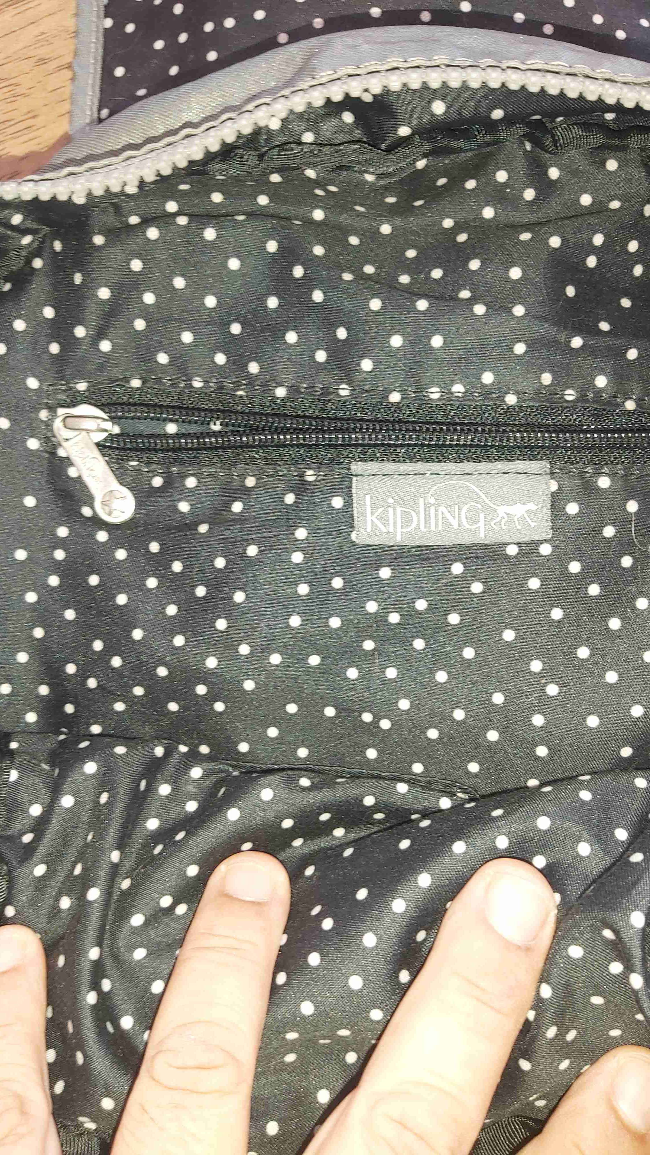 Mochila gris con bolsillo frontal kipling - miniatura 4