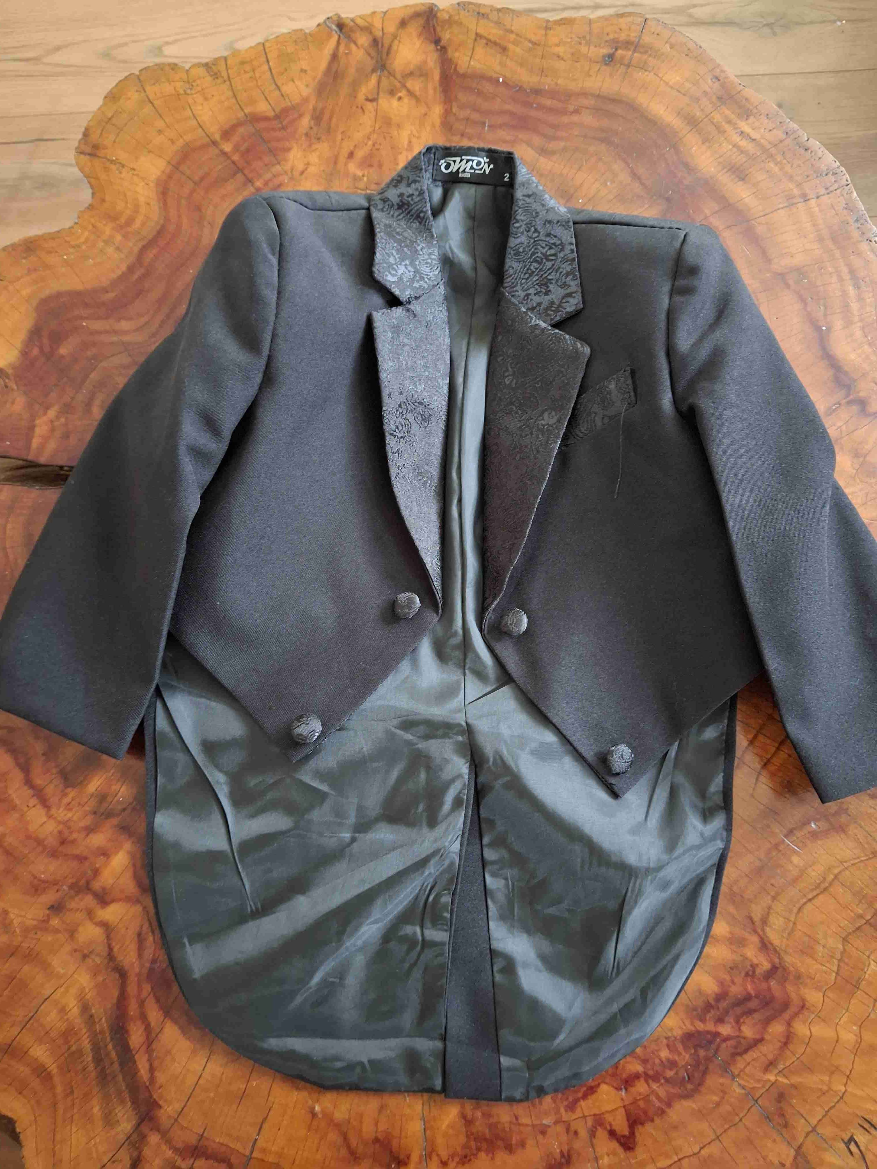 Traje de ceremonia infantil negro - miniatura 2