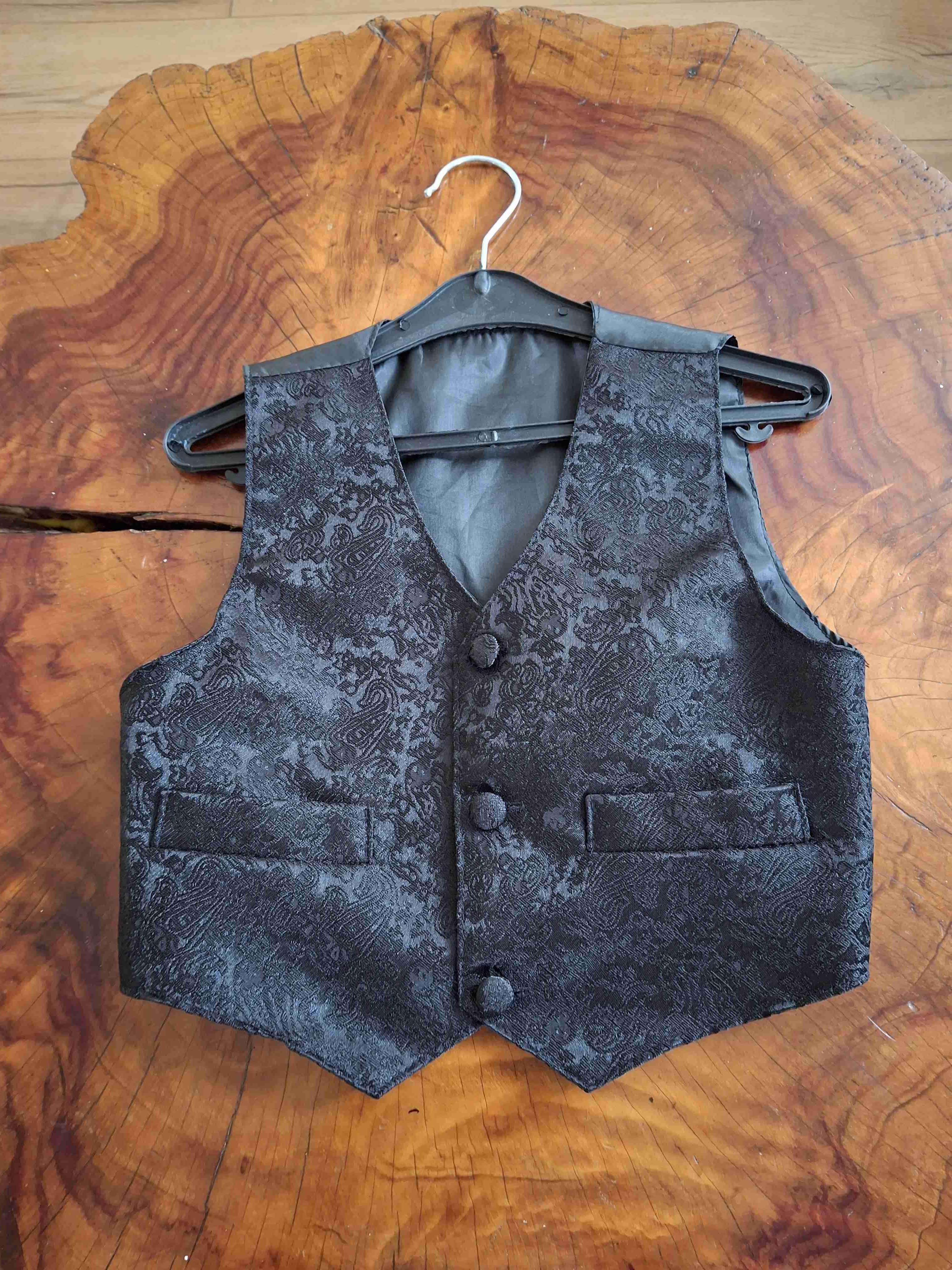 Traje de ceremonia infantil negro - miniatura 4