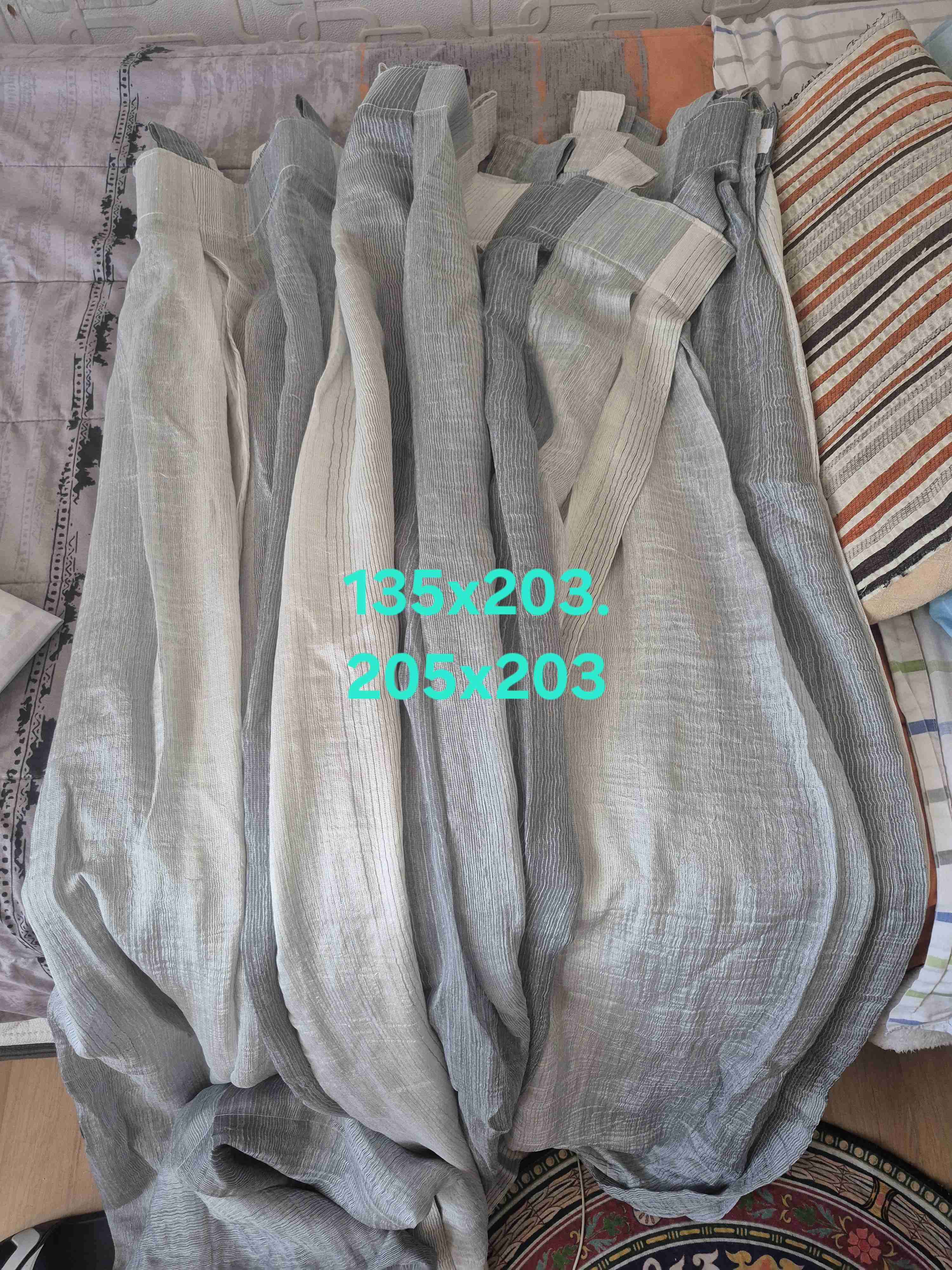 Cortinas beige estampadas - 2