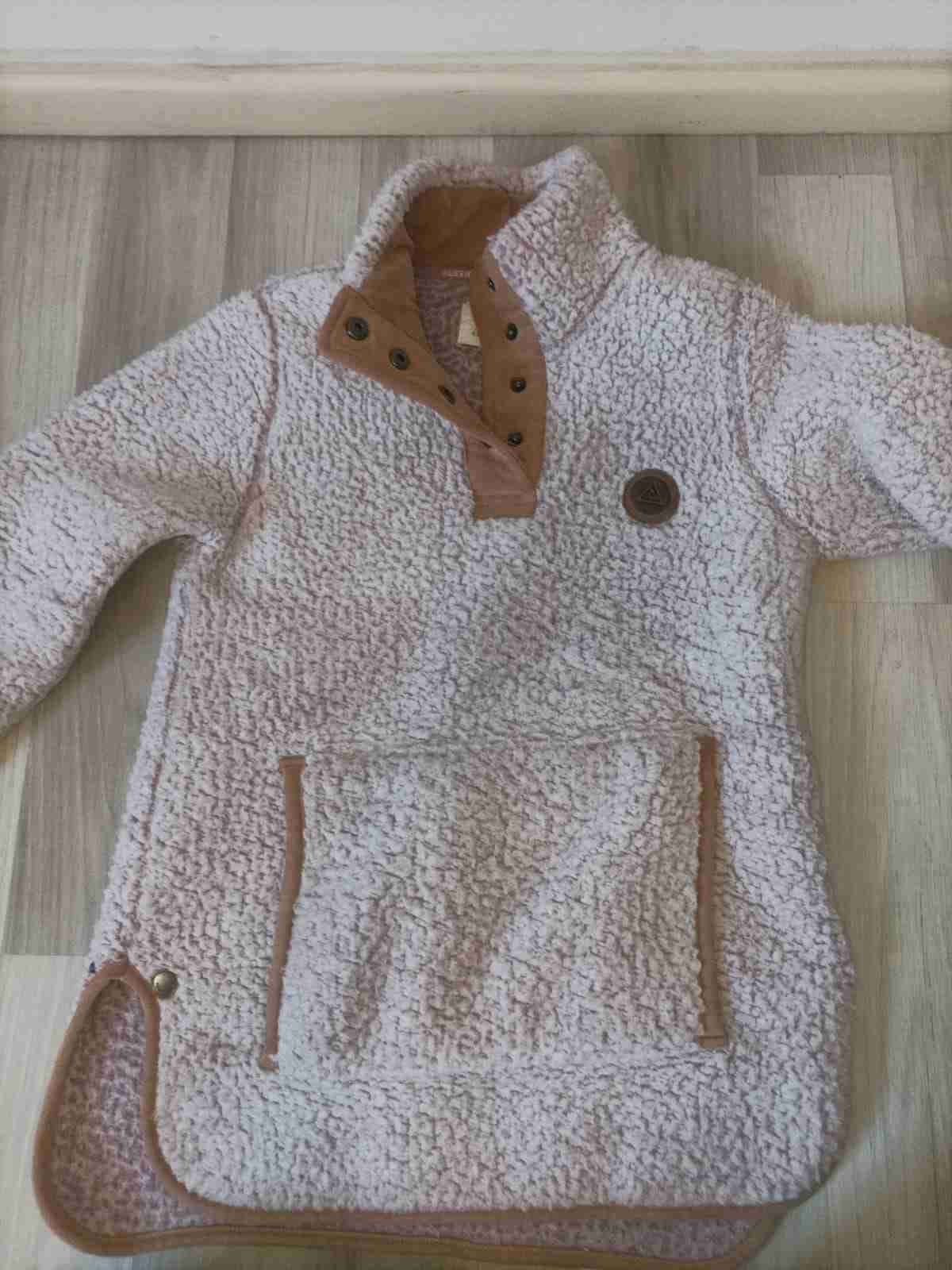 Parka azul con capucha de piel - miniatura 2