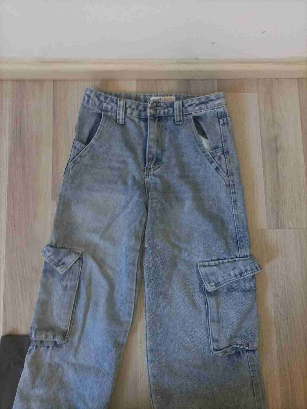 Parka azul con capucha de piel - miniatura 6