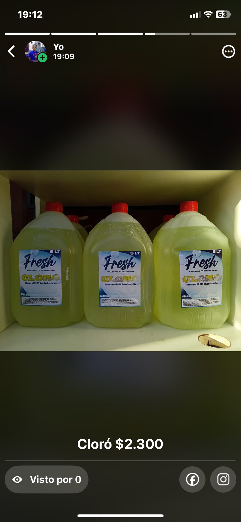 Bidón de cloro Fresh 5L