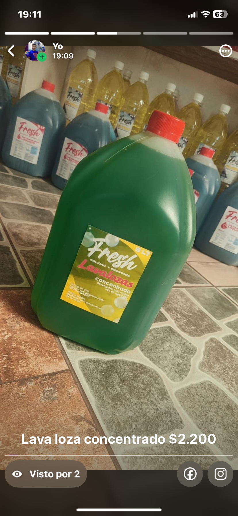 Líquido lavaloza concentrado 5L