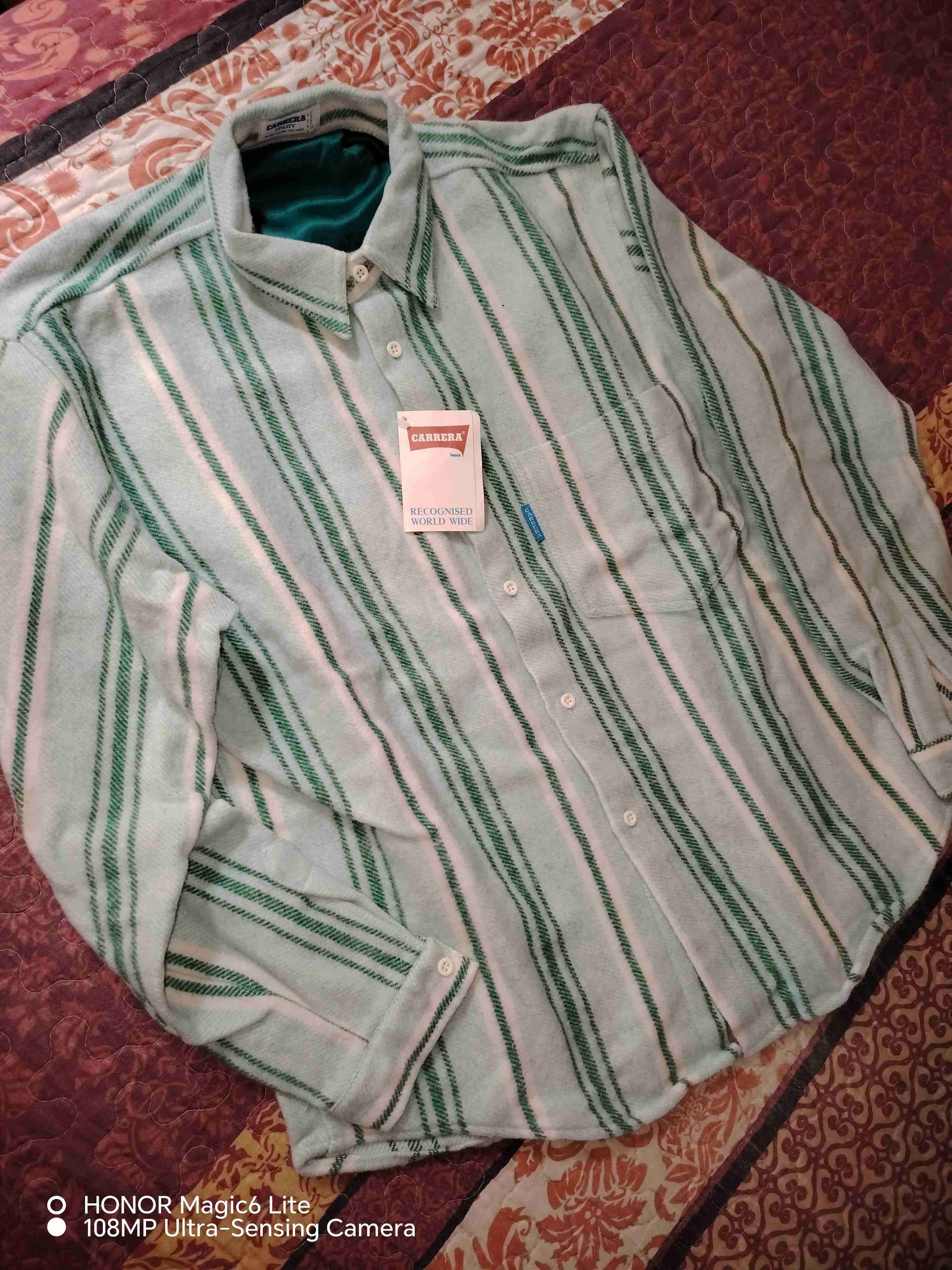 Camisa a rayas Carrera verde talla 14,16 - miniatura 1