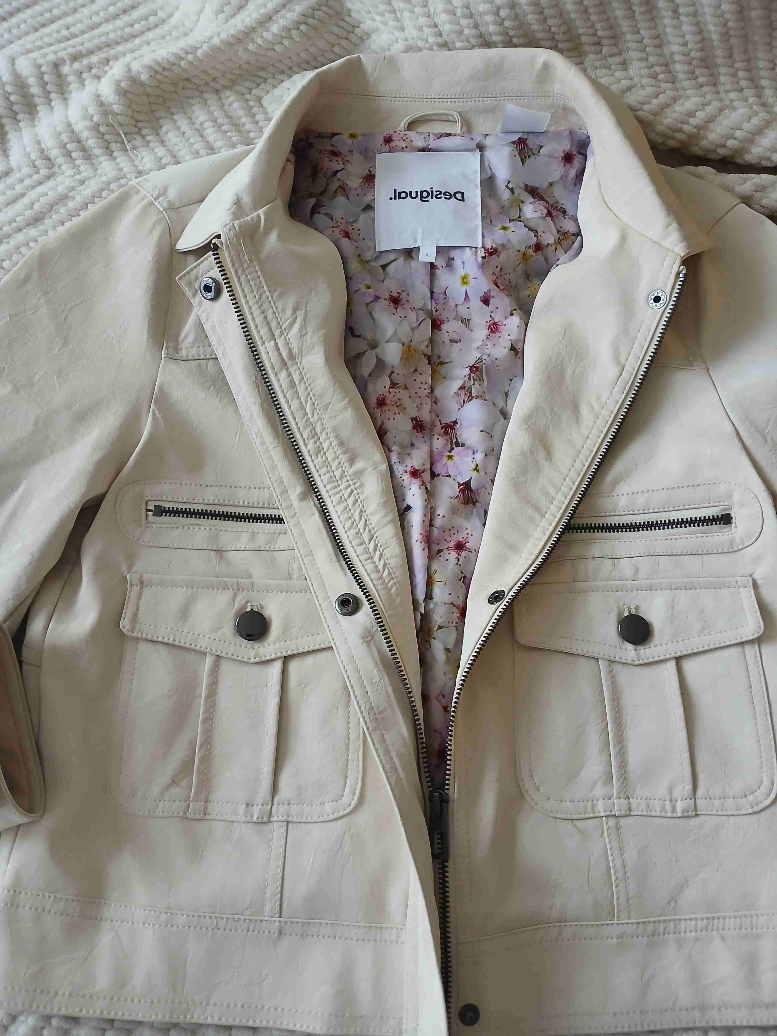 Chaqueta mujer beige Desigual - miniatura 1