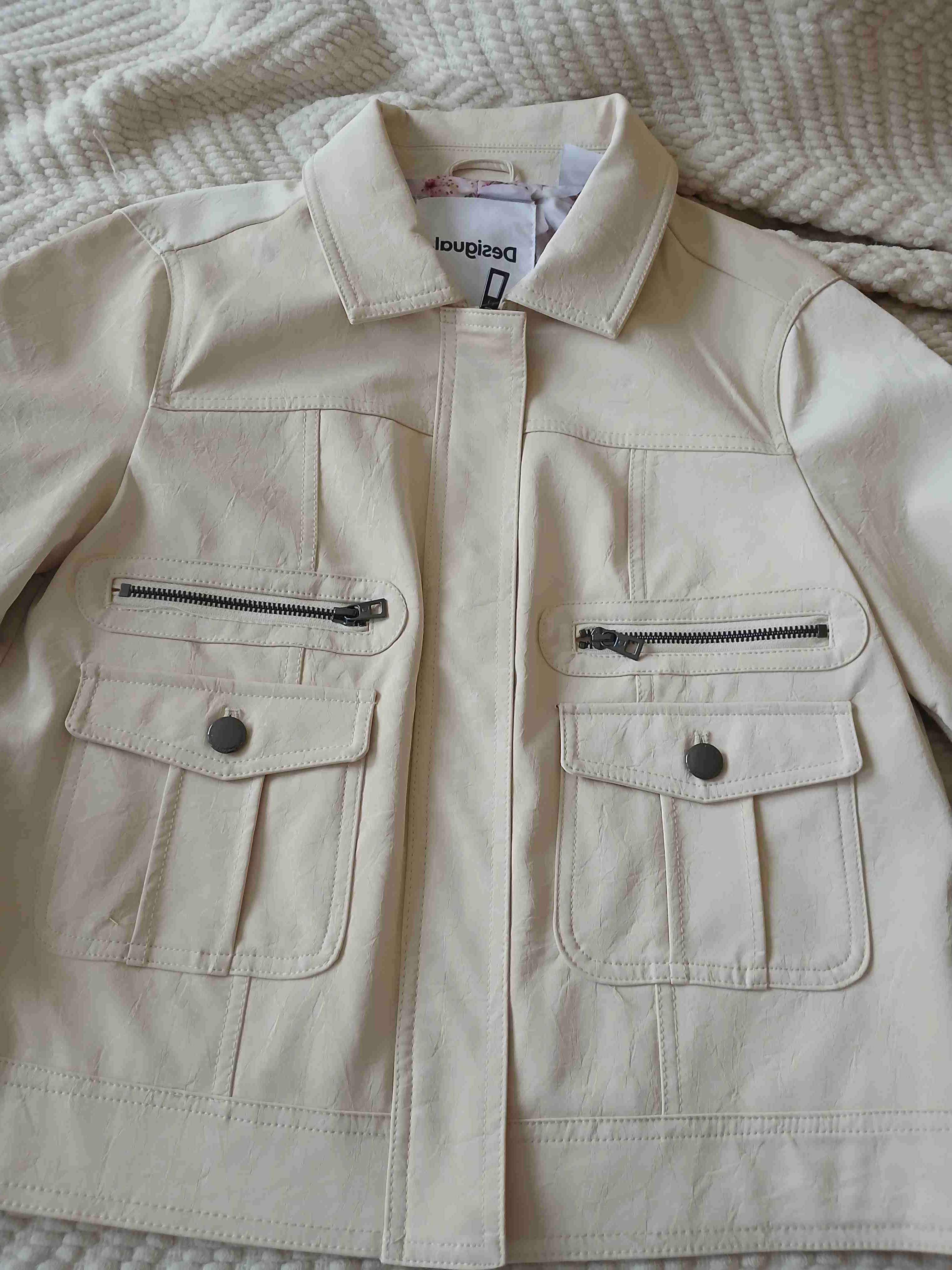 Chaqueta mujer beige Desigual - miniatura 2