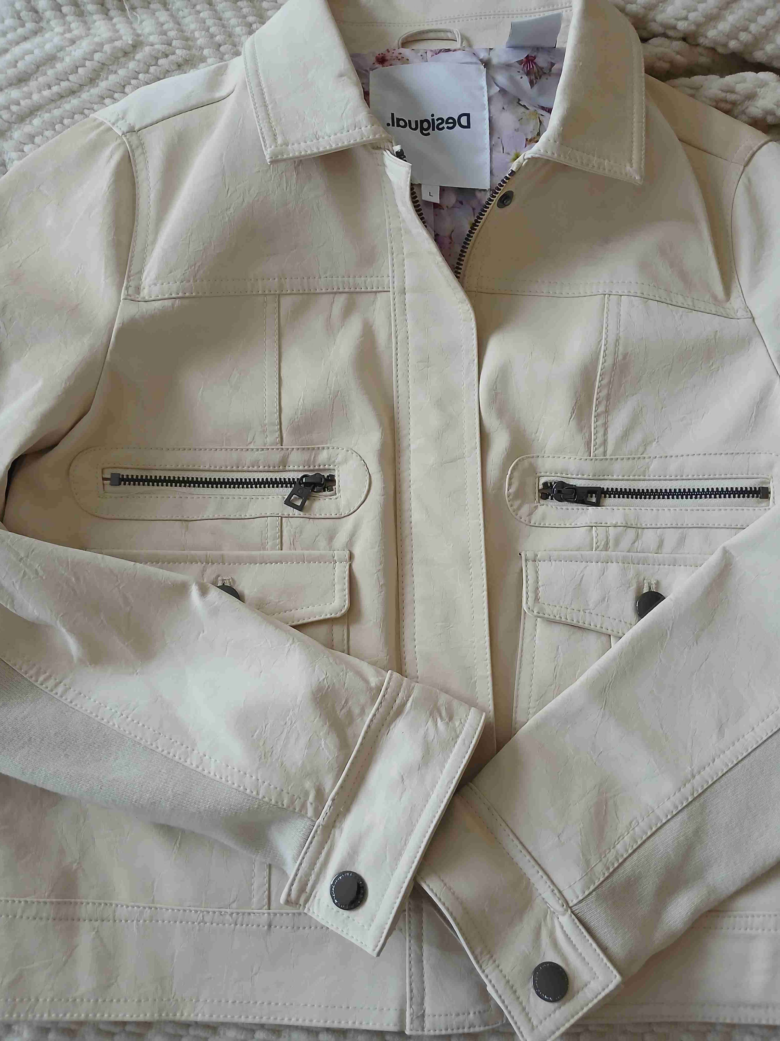 Chaqueta mujer beige Desigual - miniatura 4