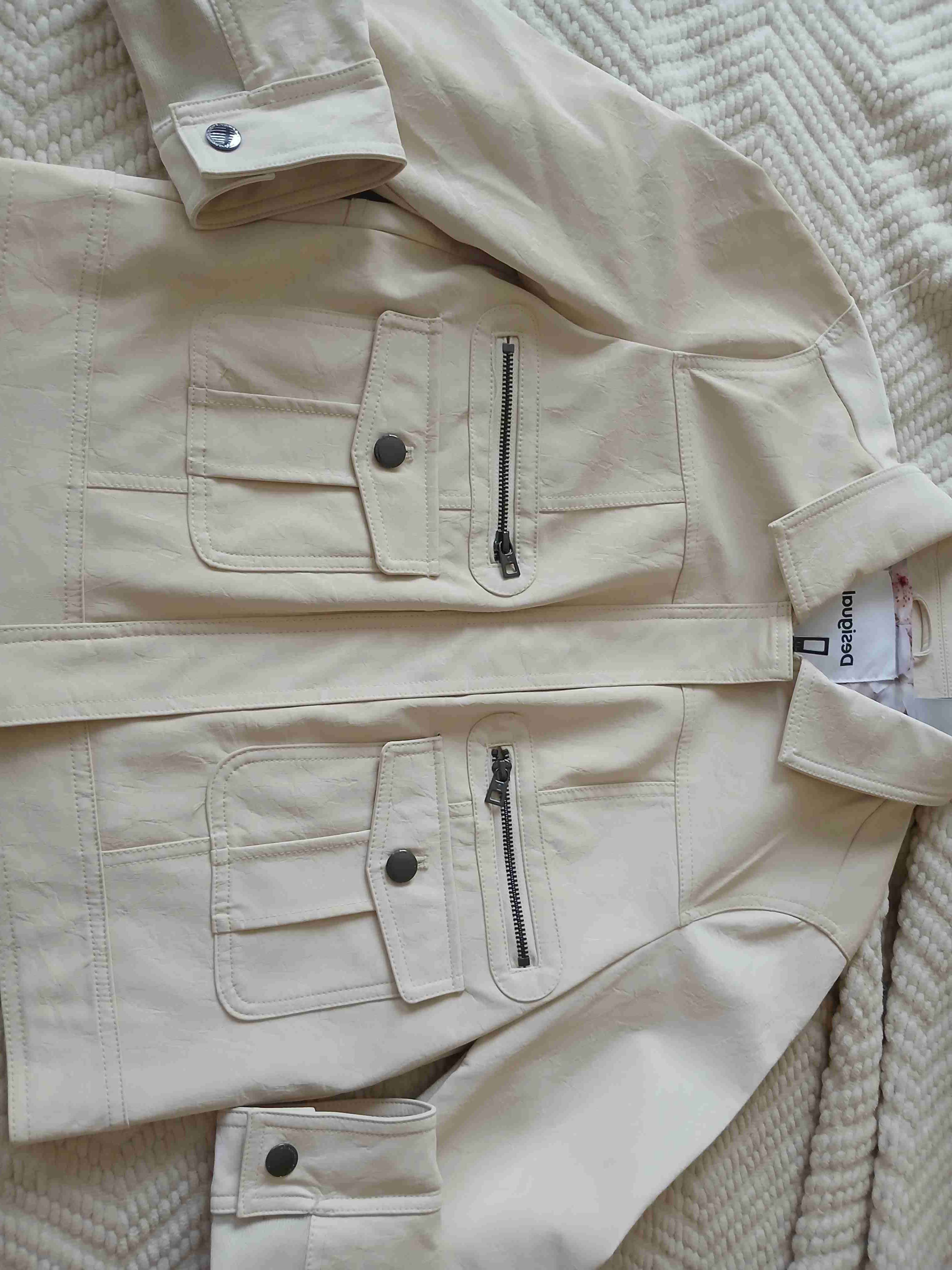 Chaqueta mujer beige Desigual - miniatura 5