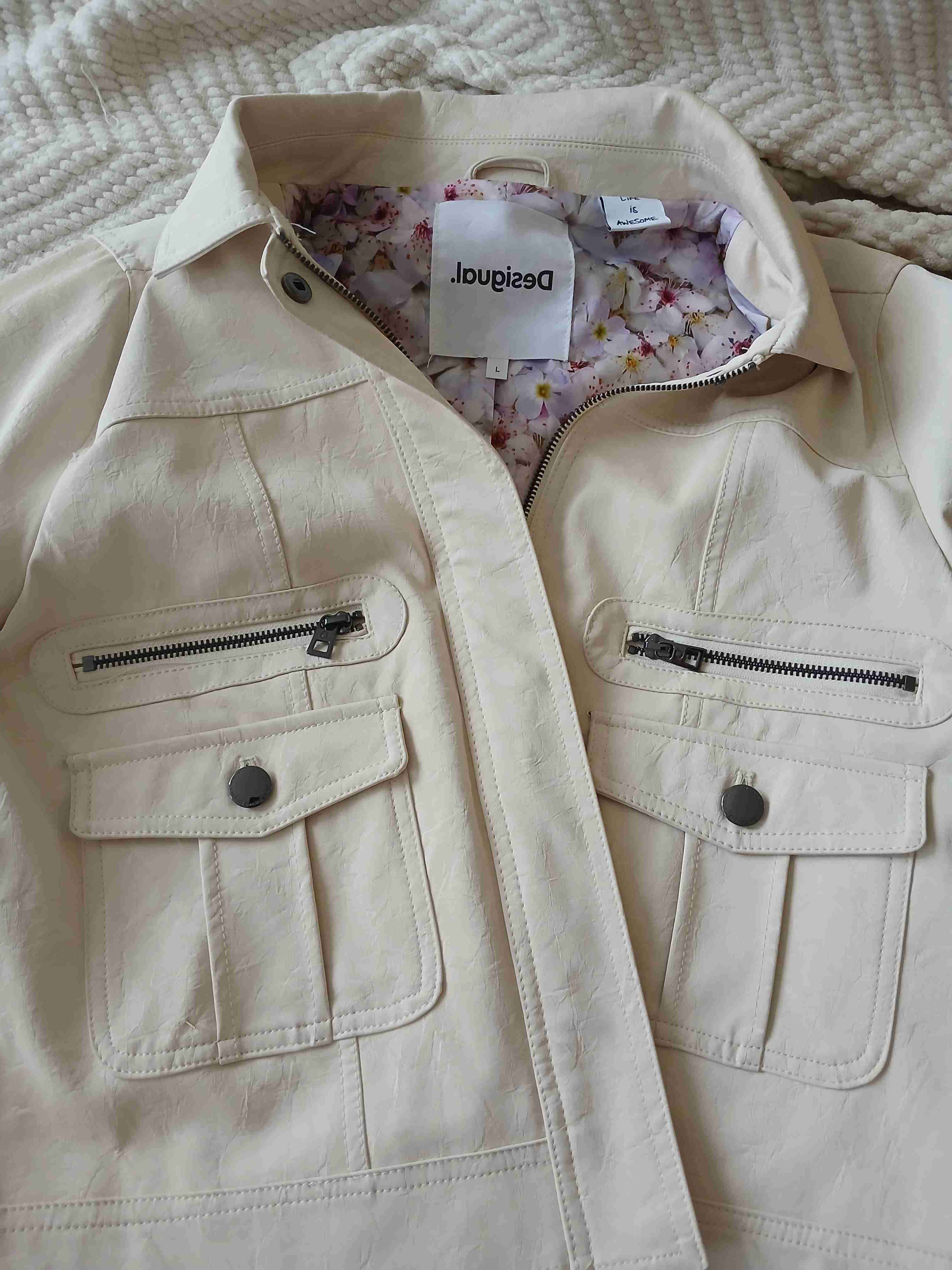 Chaqueta mujer beige Desigual - miniatura 6