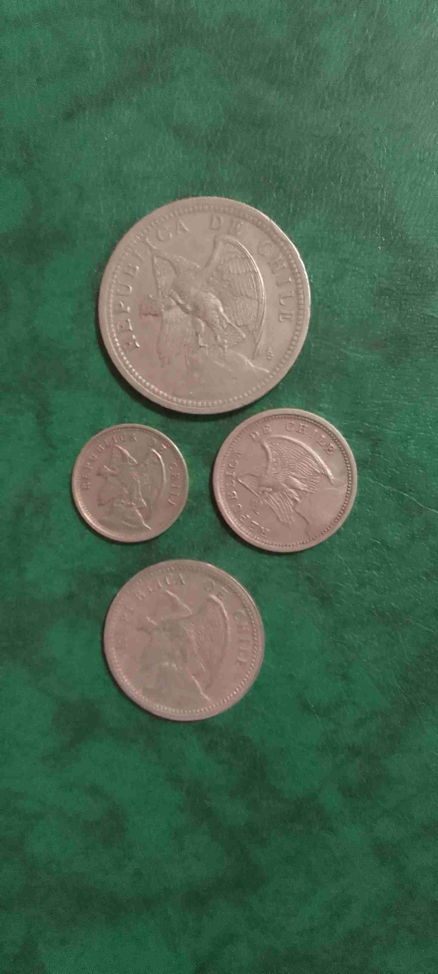 Set de monedas chilenas antiguas 1928-1933 - miniatura 1