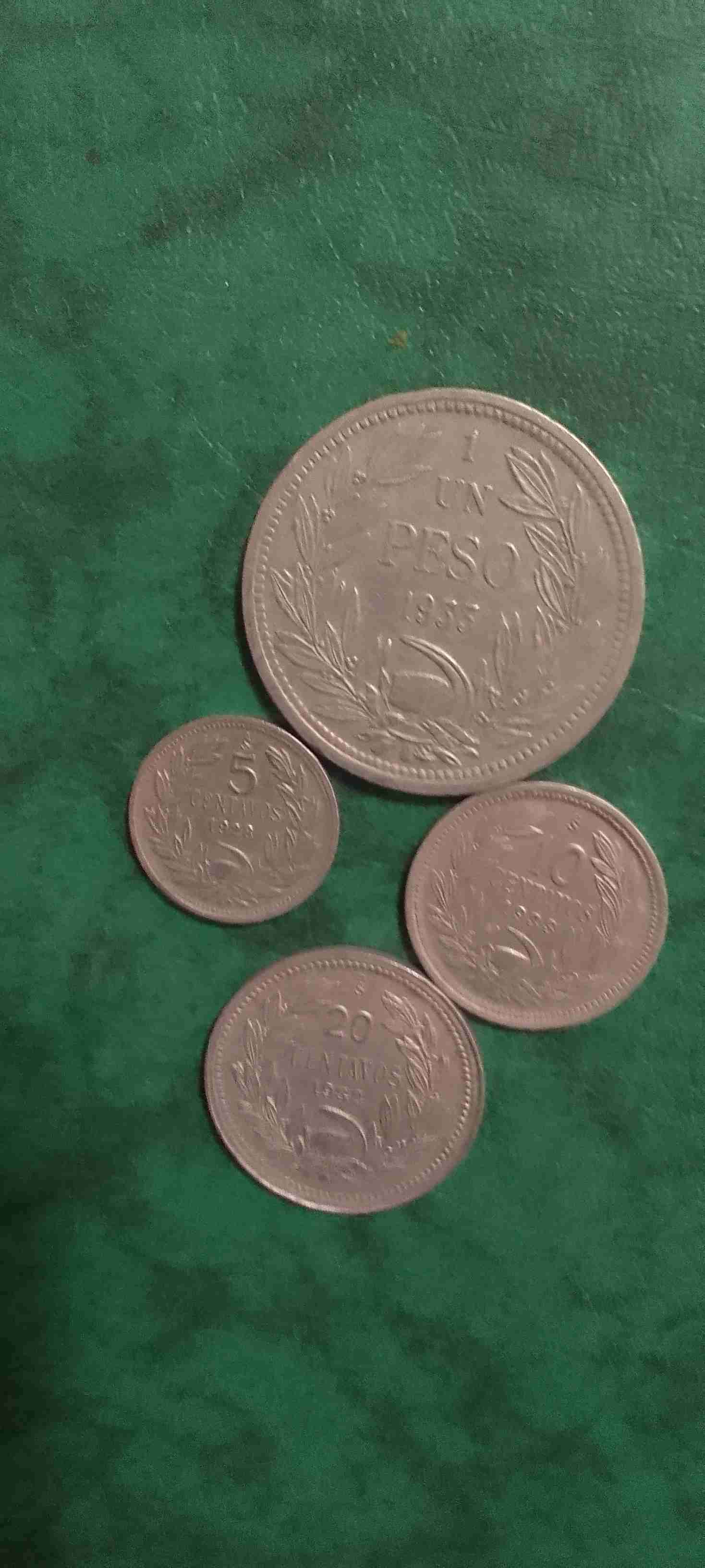 Set de monedas chilenas antiguas 1928-1933 - miniatura 2