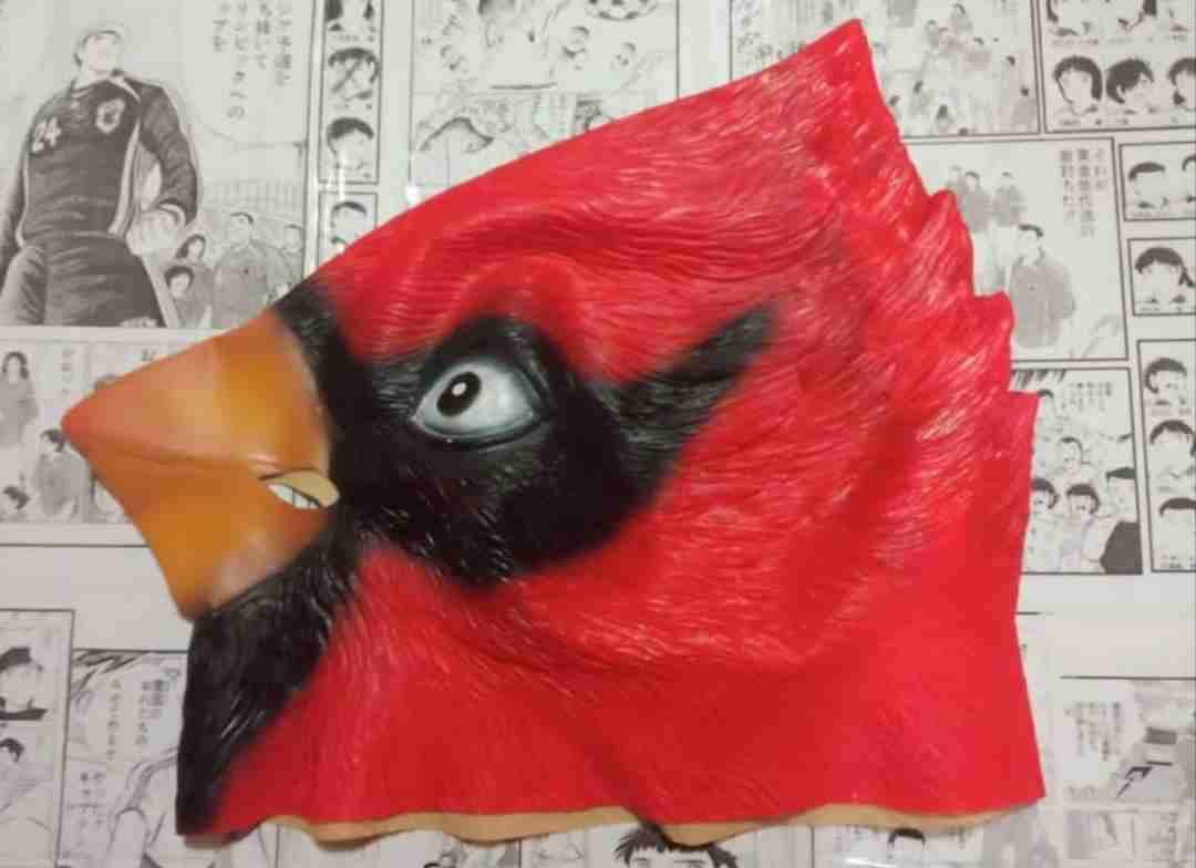 Máscara de ave cardenal roja pájaro carpintero - miniatura 1