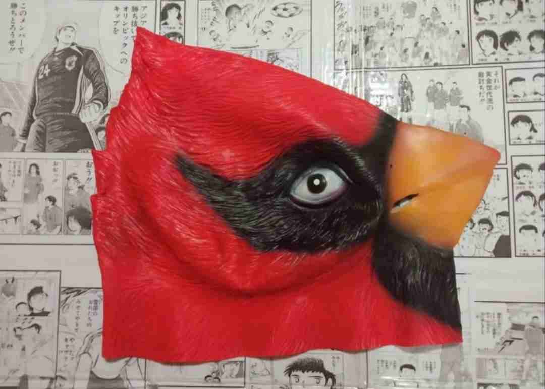 Máscara de ave cardenal roja pájaro carpintero - miniatura 2