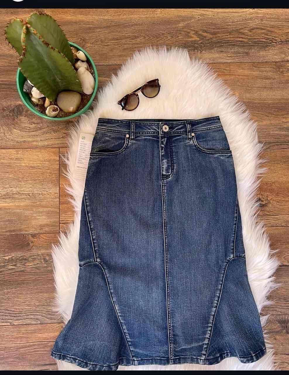 Falda de mezclilla azul