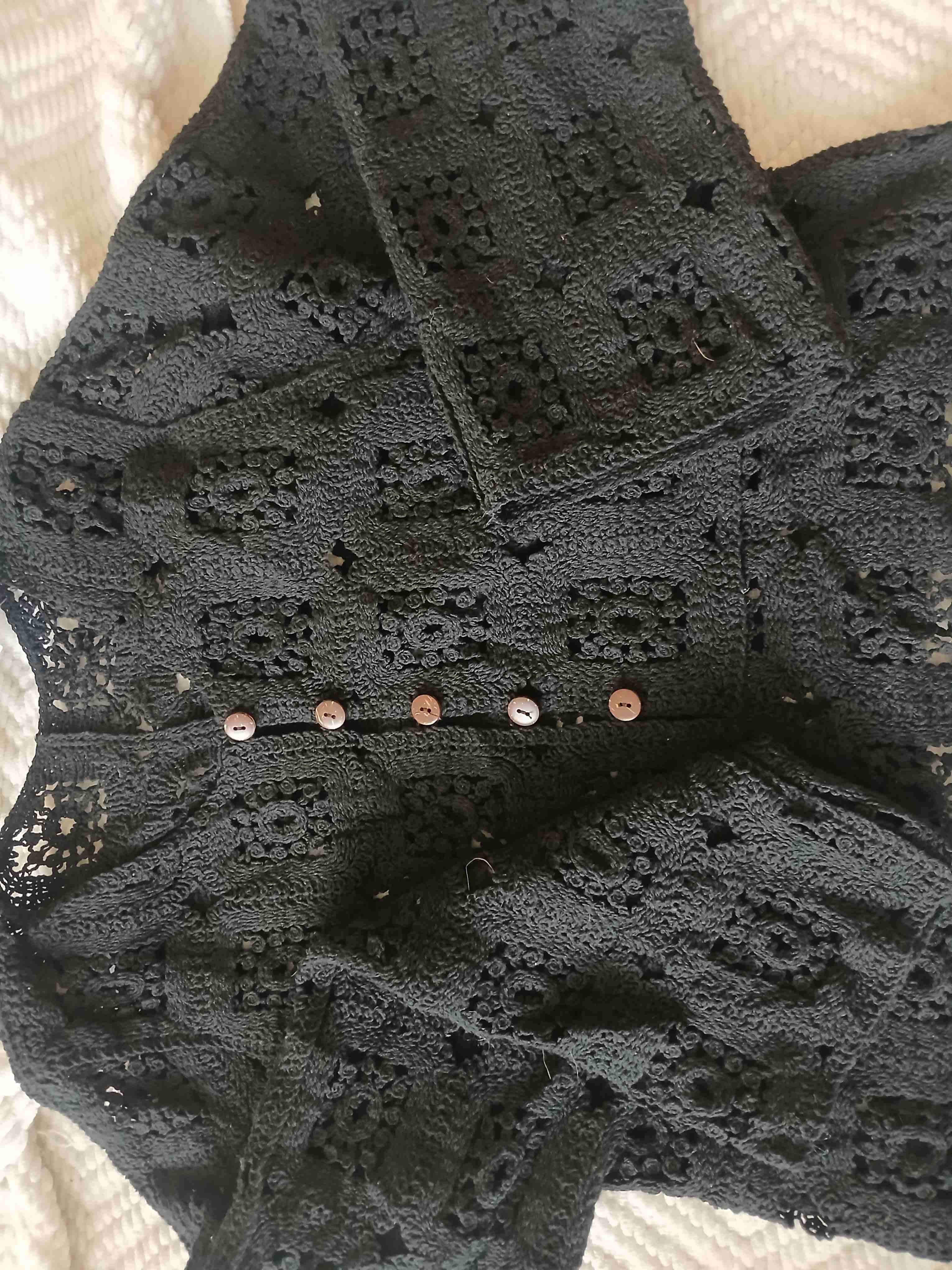 Cárdigan tejido negro - miniatura 1