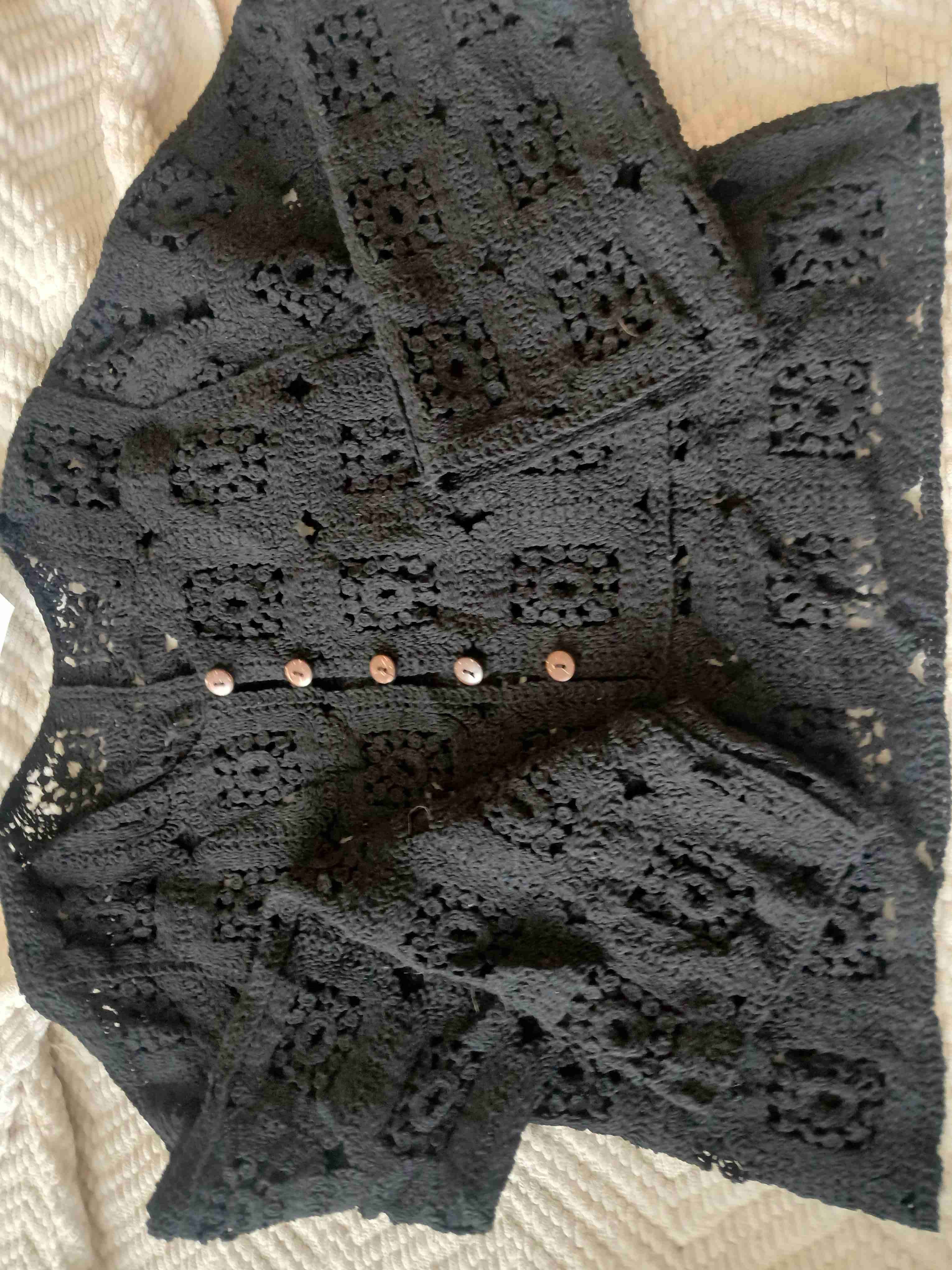 Cárdigan tejido negro - miniatura 2